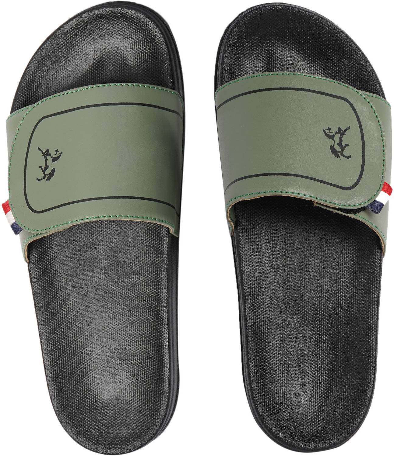 PERY-PAO Men Green Slides - Image 2
