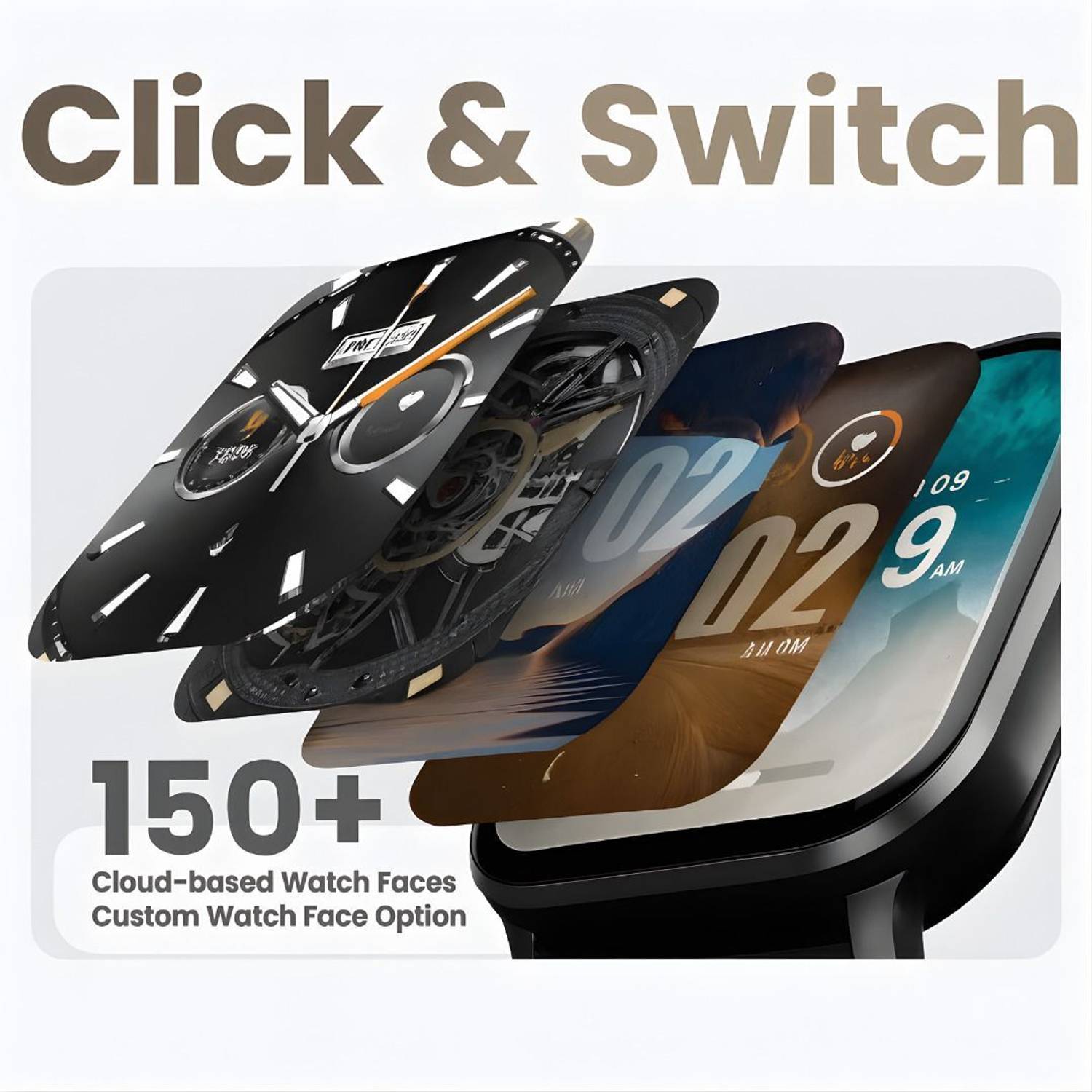TECHIO H9 Pro Max Smartwatch (Black) - Image 3