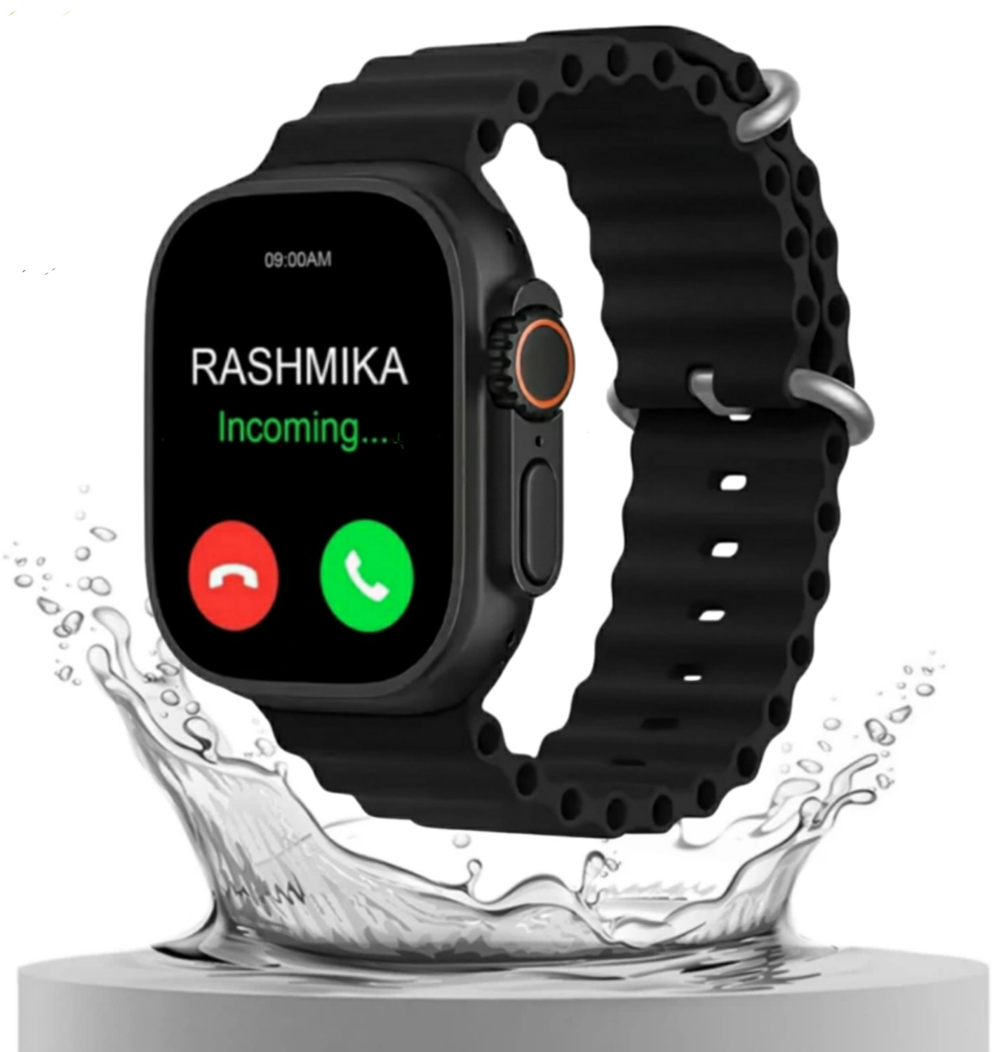 Image of GWE BSU8 HiwatchPro Bluetooth Call, In-built 1-Game & Calculator, Waterproof Mens Smartwatch