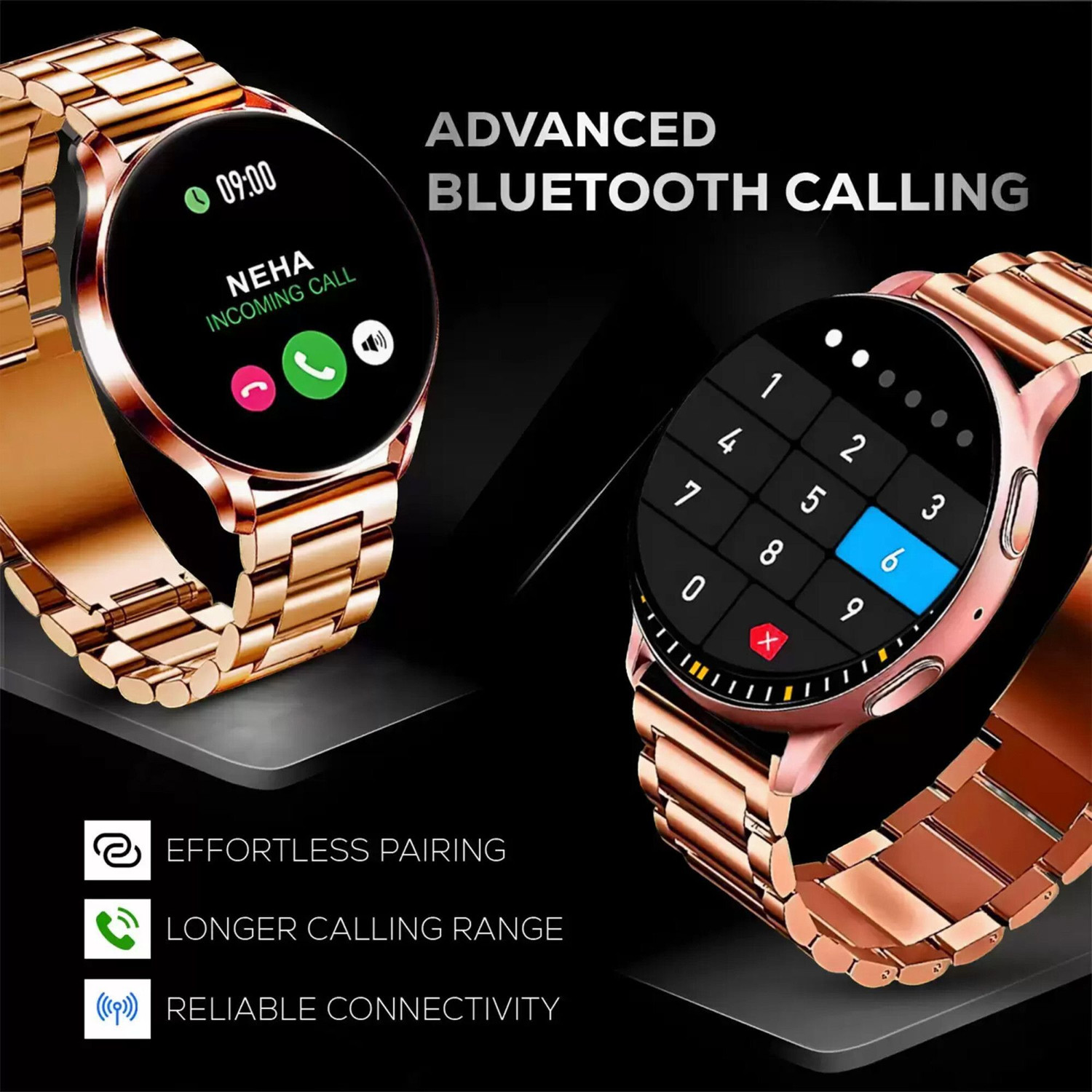Image of WTG Active Bluetooth Music Calling 1.39 Amoled Display, IP67, 100+ Cloud Watch Faces Smartwatch