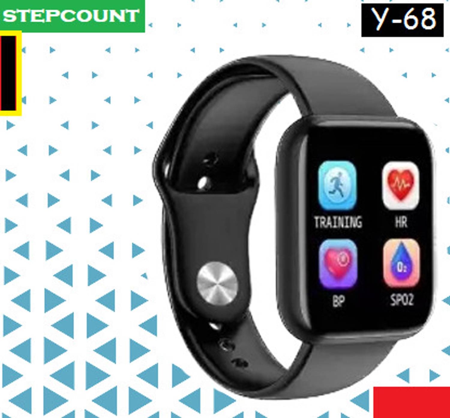 Bymaya ADVANCED STEP COUNT SMARTWATCH BLACK (PACK OF 1) Smartwatch
