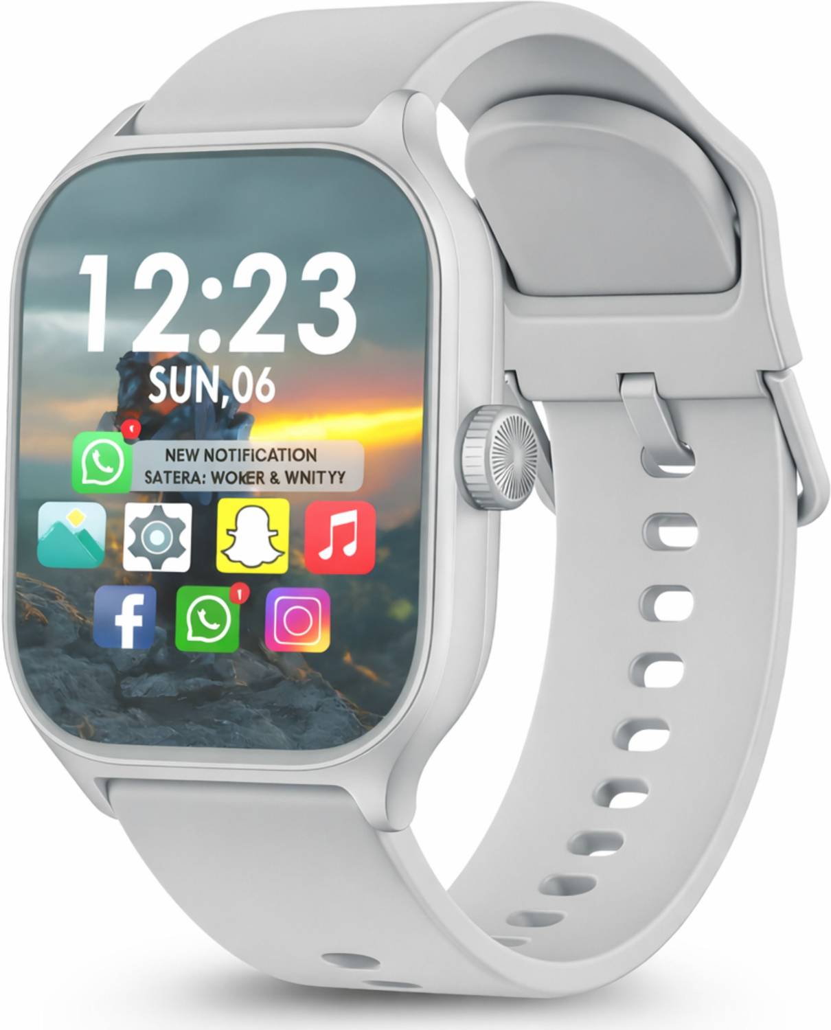 TECHIO H9 PRO MAX SMART WATCH Smartwatch (WHITE Strap, FREE)