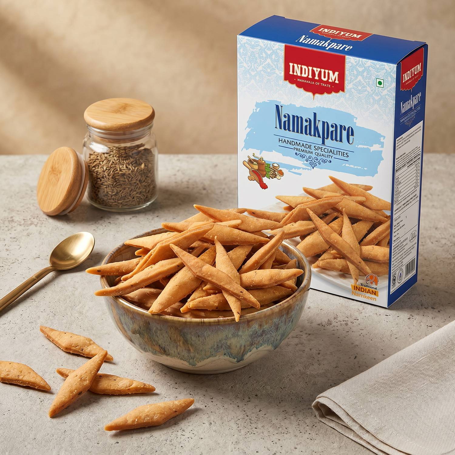 Indiyum Maida Namkeen Snacks Namakpare BQ Namkeen