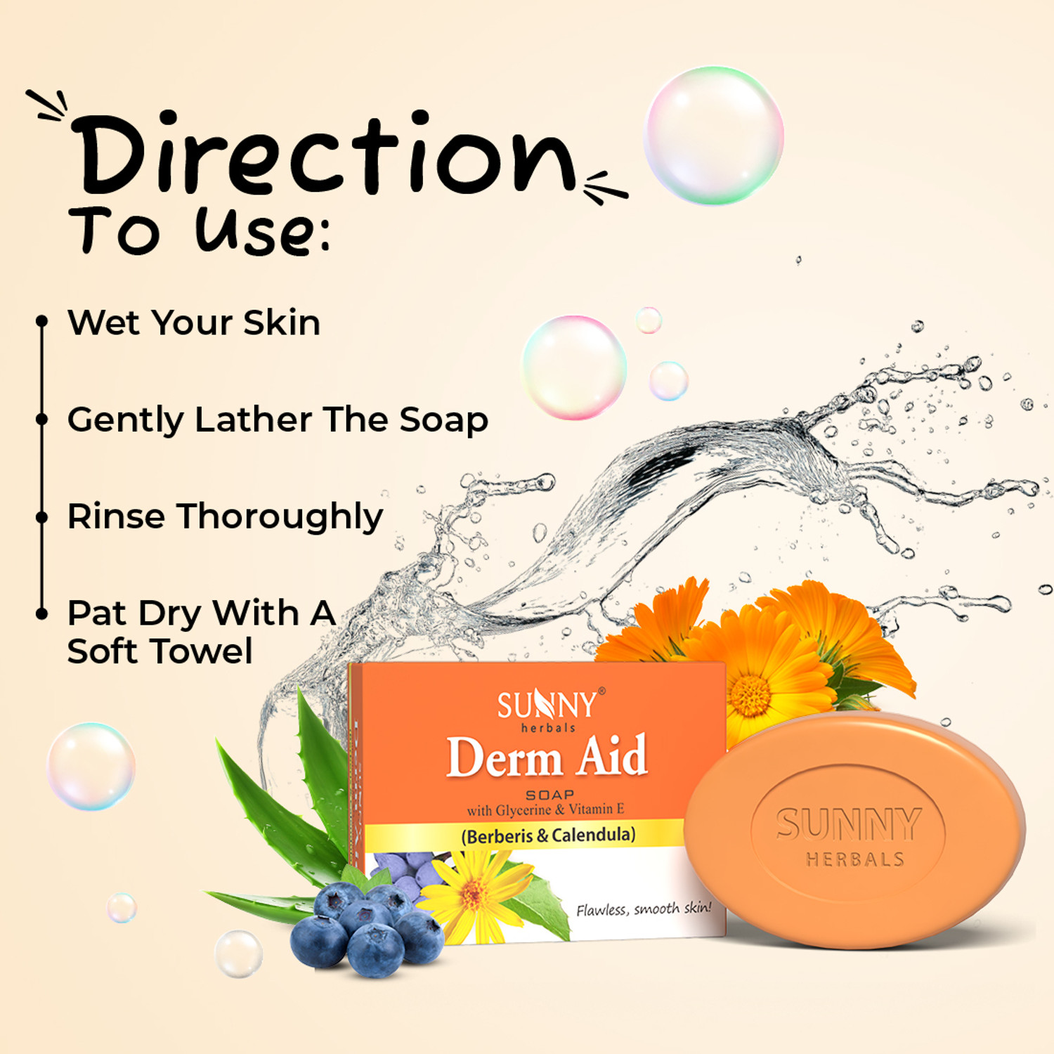 Image of Sunny Herbals Derm Aid Soap (Berberis & Calendula)