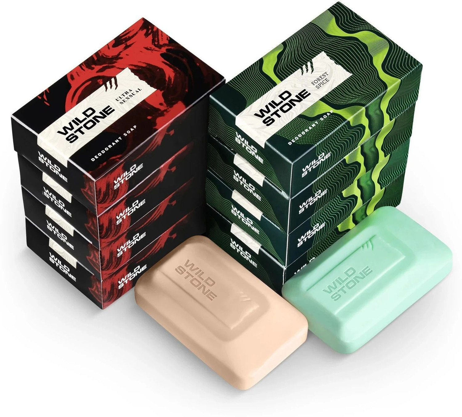Image of Wild Stone Soap Ultra Sensual & Forest Spice Combo for Men | 100gm Each |