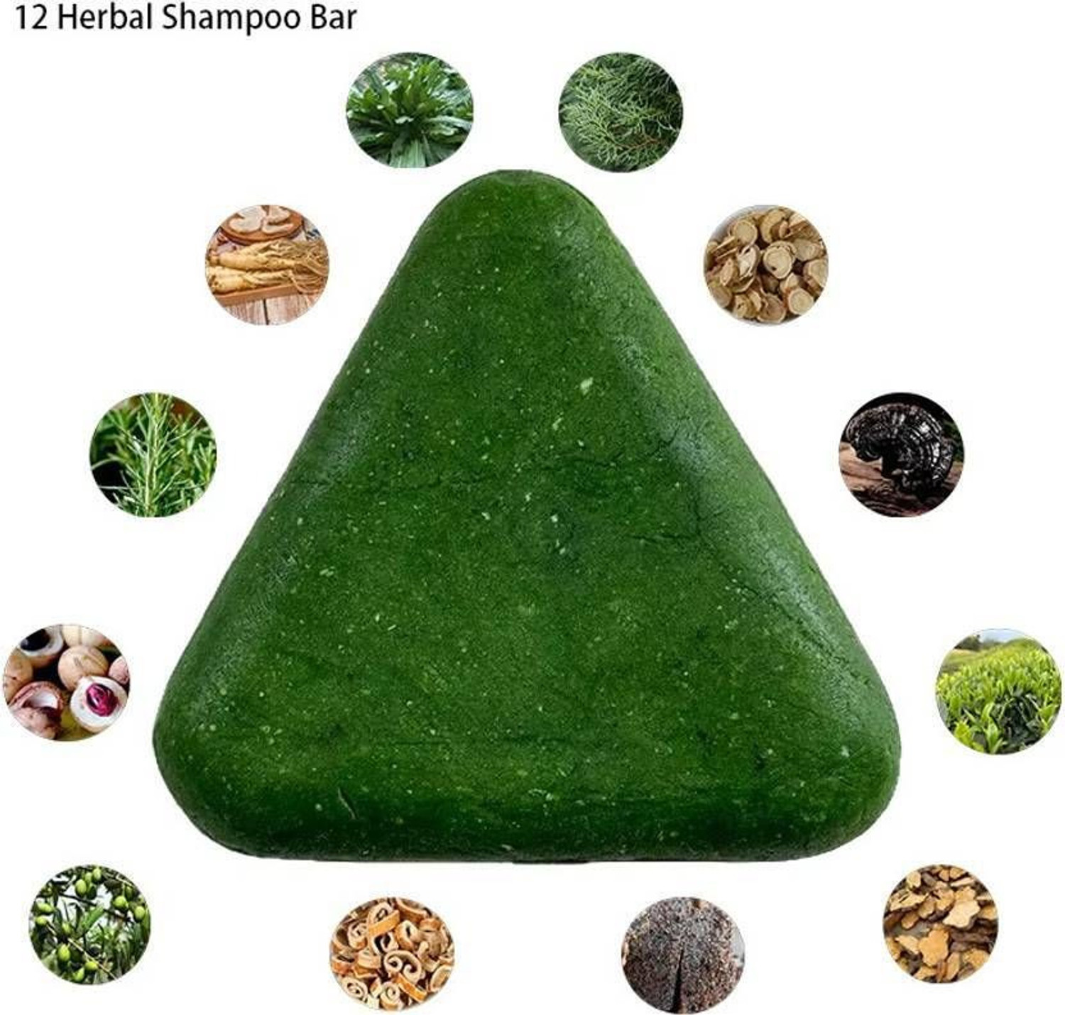 Image of G LOOK Nature Seven Green Shampoo Bar Hair Fall, Dandruff & Hair Growth Solid Shampoo