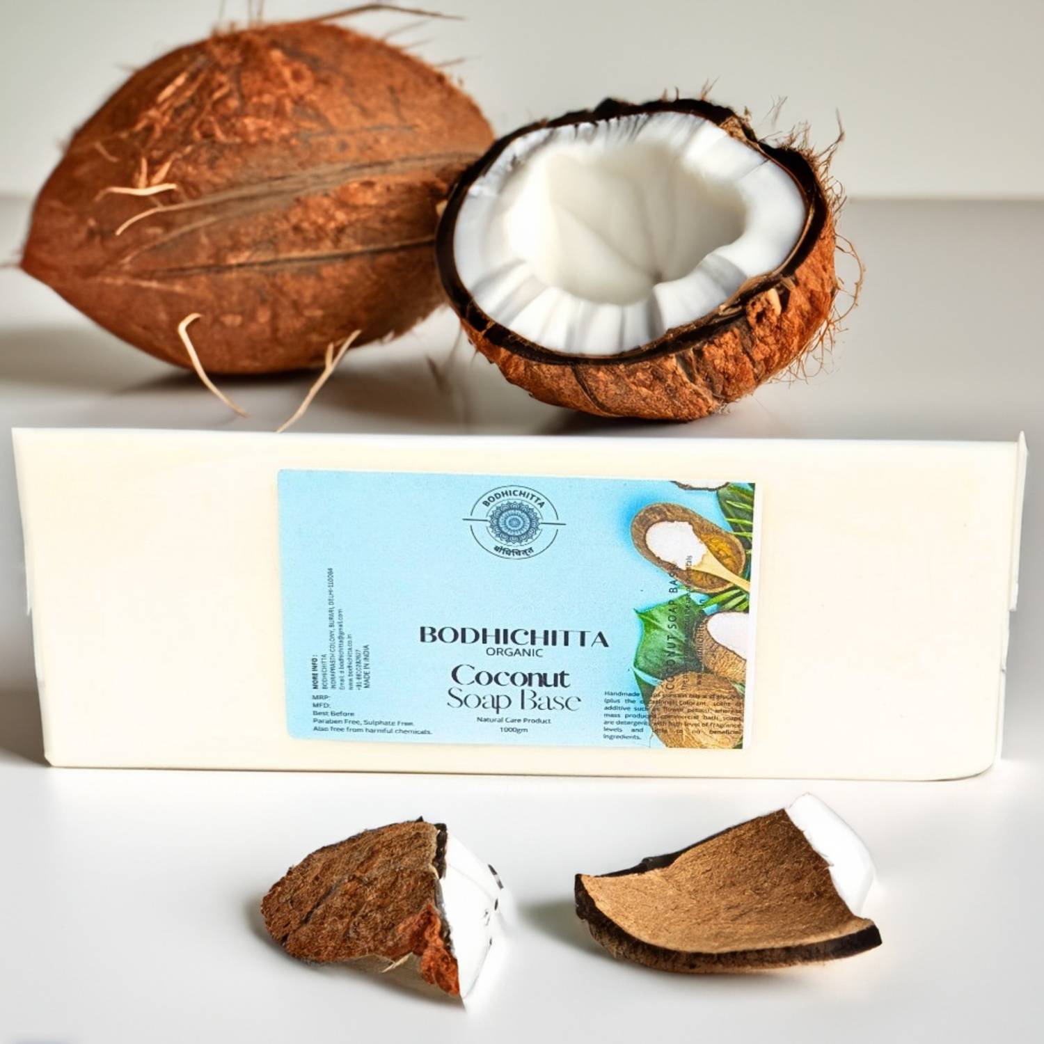 Bodhichitta Coconut Milk Soap Base Melt & Pour 100% Pure & Natural Pack of 1kg