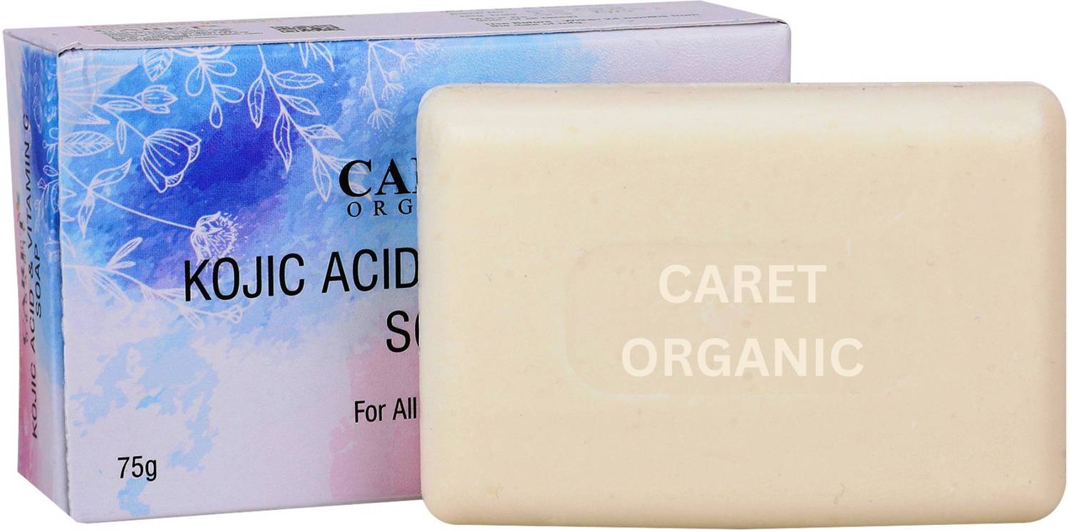 Caret Organic Kojic Acid With Vitamin C Soap For Skin Whitening -Paraben & Cruelty Free