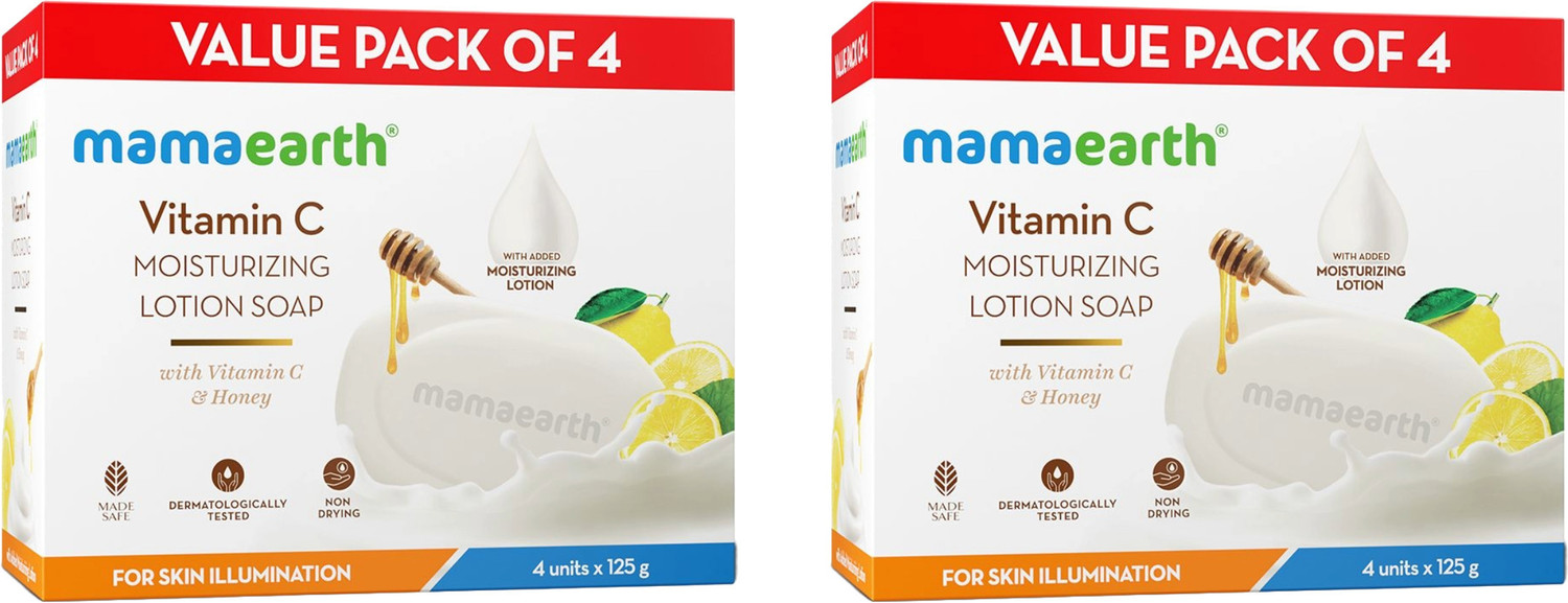 Image of Mamaearth Vitamin C Moisturizing Lotion Soap with Vitamin C & Honey for Skin Illumination