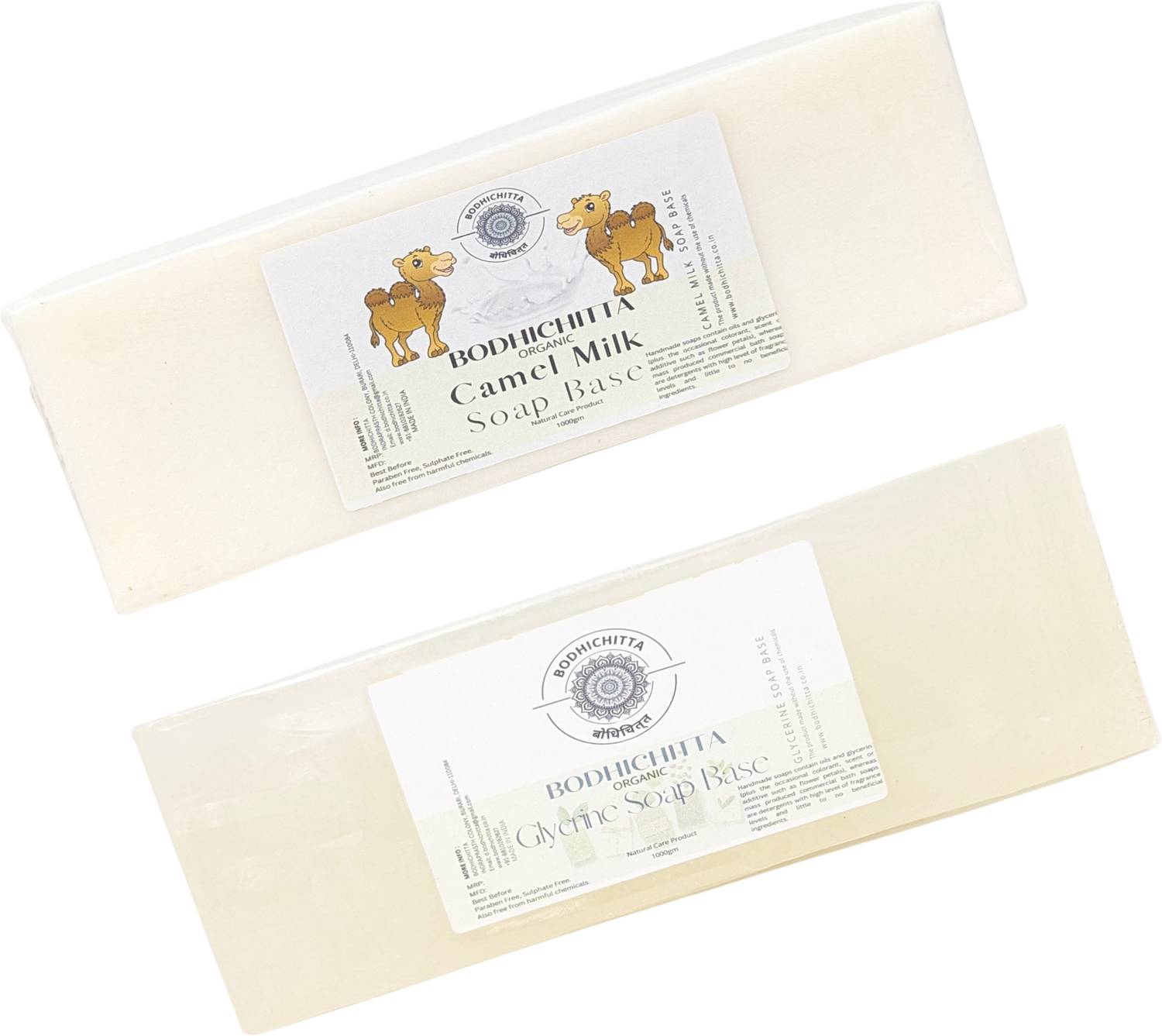 Bodhichitta Ultra Clear Transparent Glycerin & Camel Milk Soap Base Combo for Soap Making