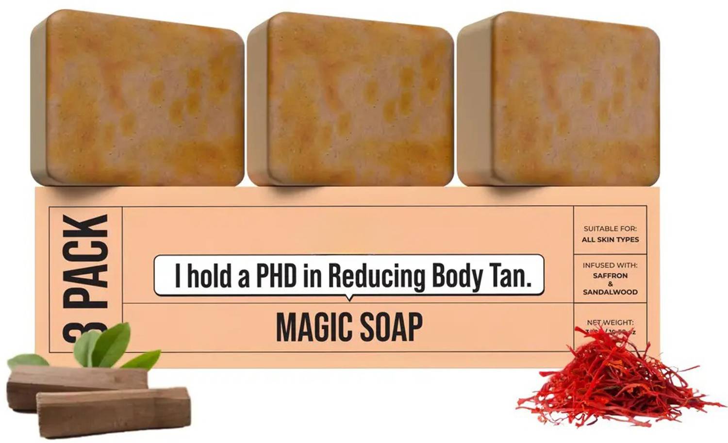 ECLATARA ET Sandal Glow Care Soap Pack of 3 · 100 g (300 g total) - Image 1