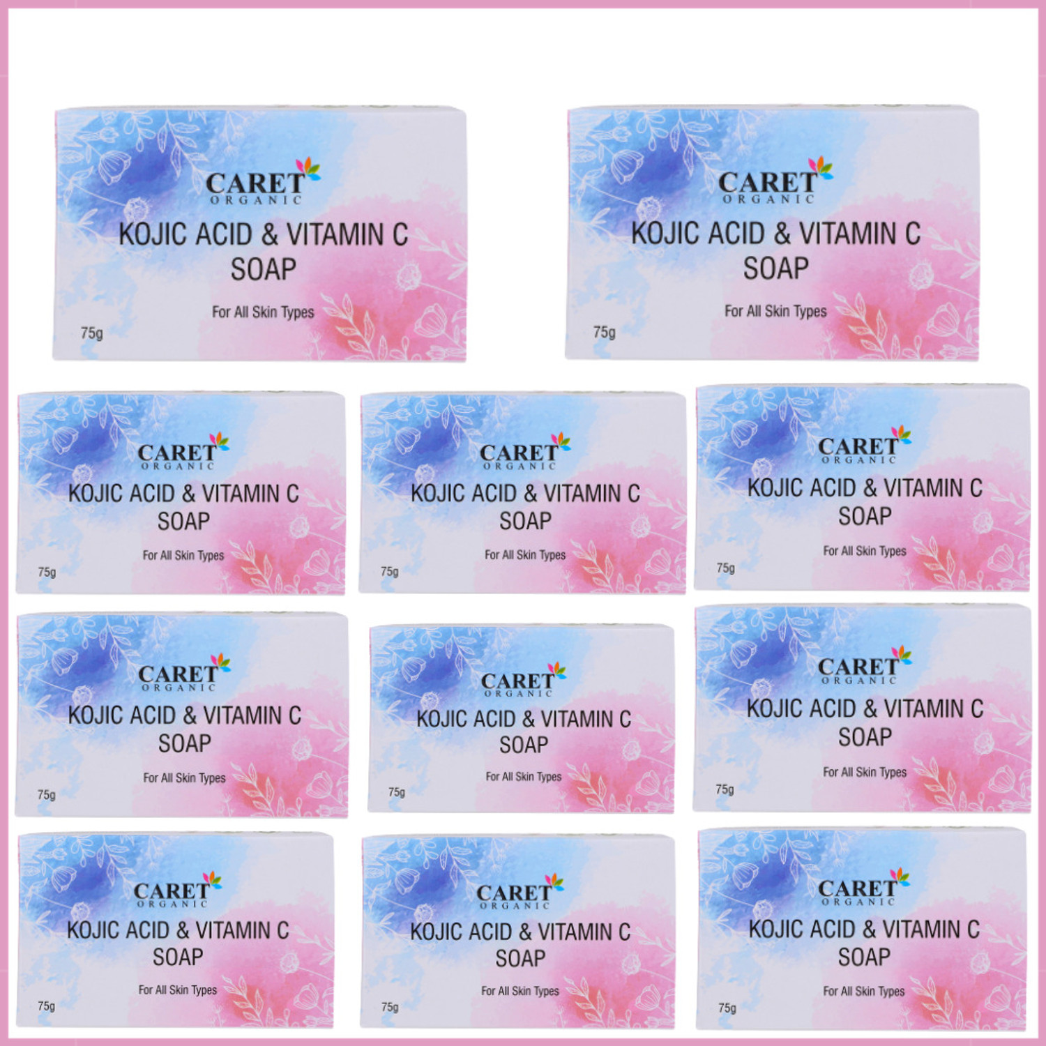Image of Caret Organic Kojic Acid, Vitamin C Soap | Dermatologically Tested-Paraben Free