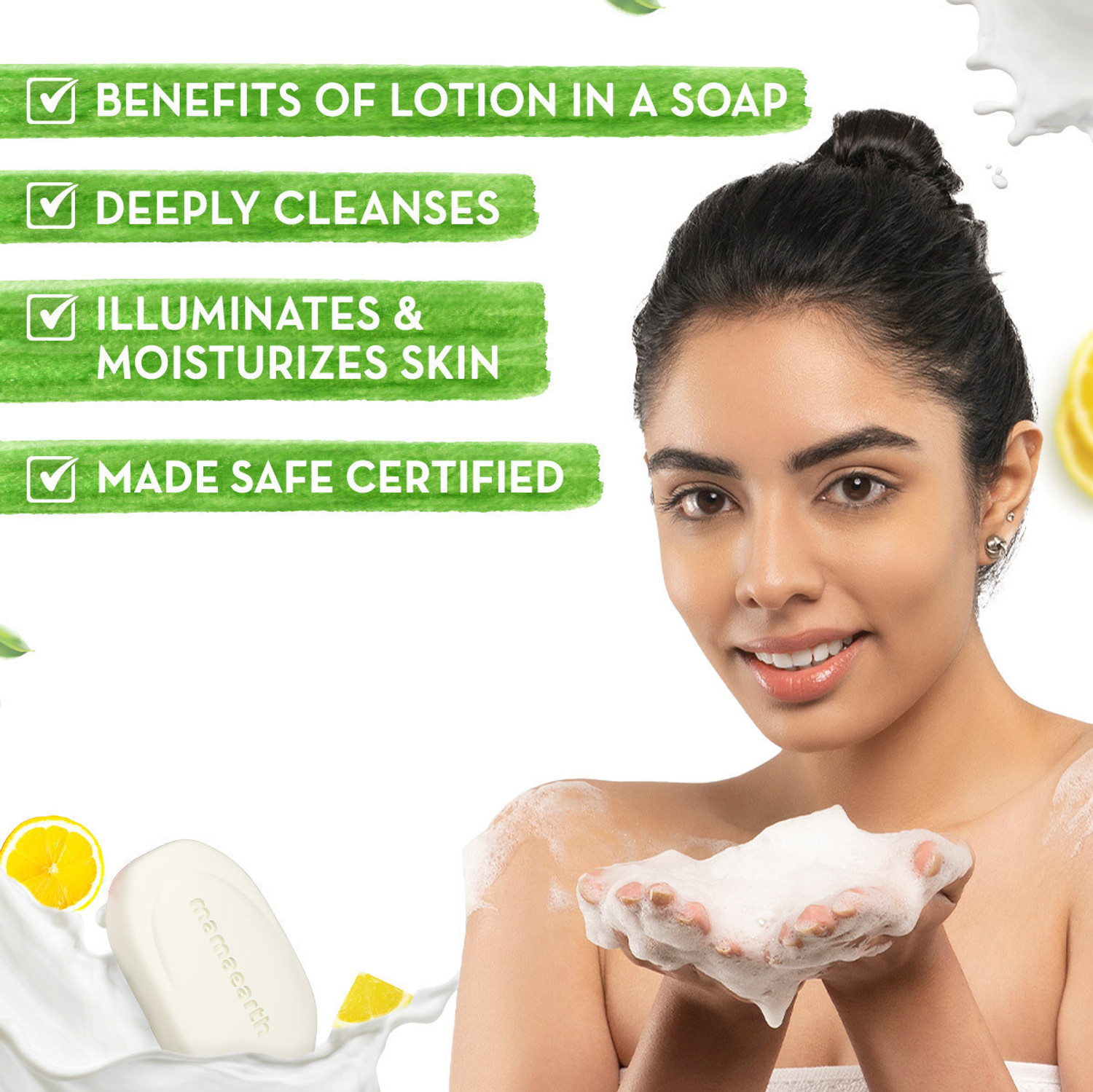 Image of Mamaearth Vitamin C Moisturizing Lotion Soap with Vitamin C & Honey for Skin Illumination