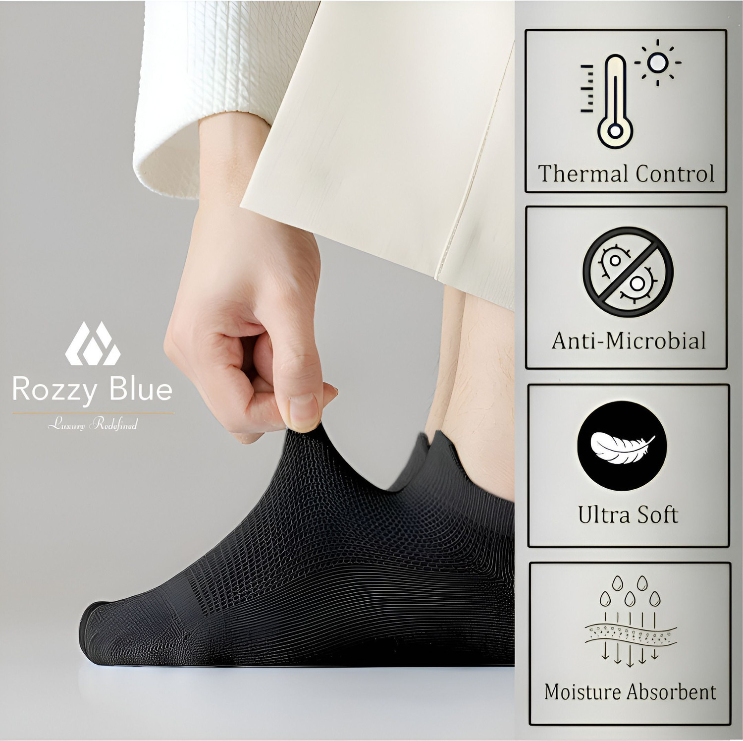 Image of RozzyBlue Unisex Striped Ankle Length
