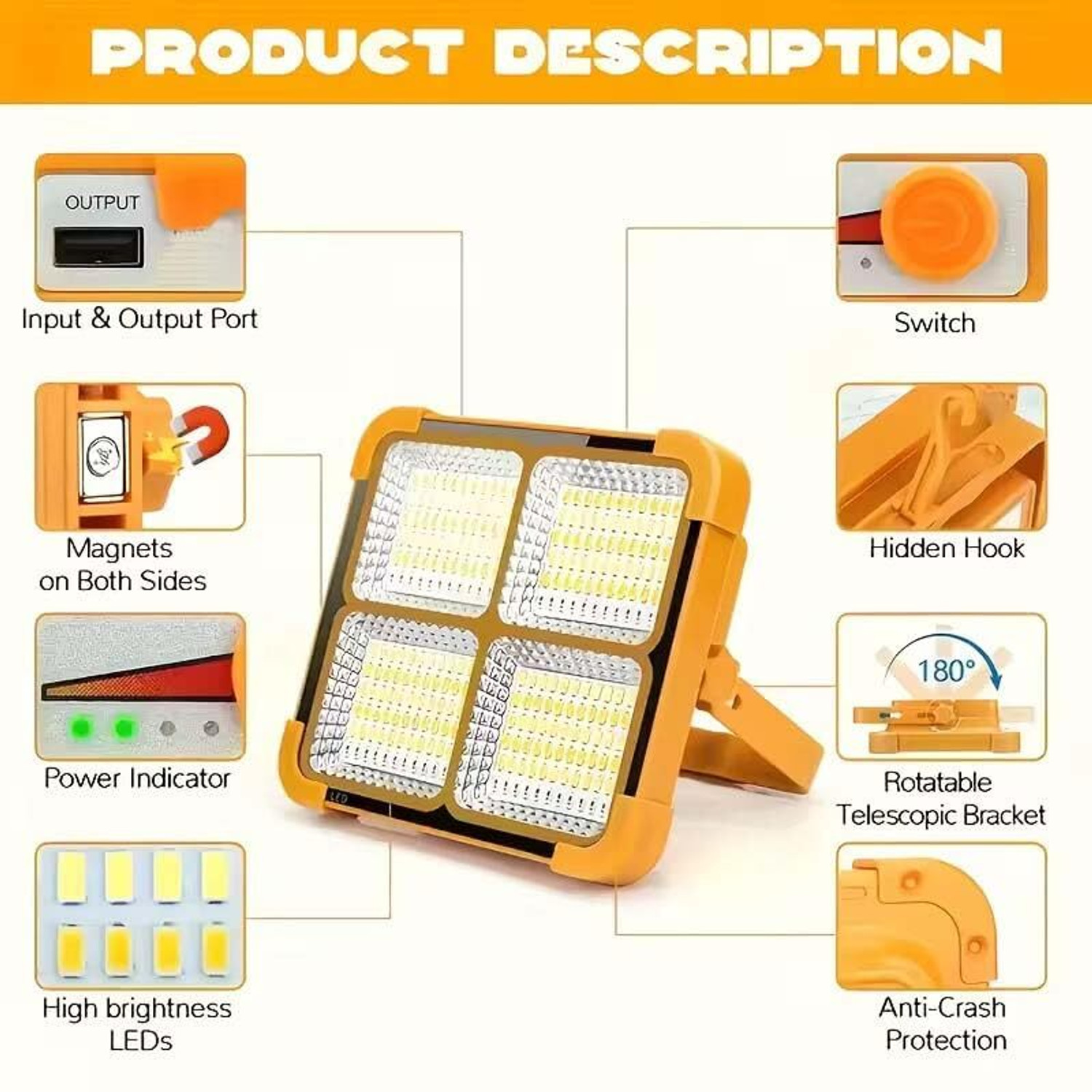 Image of Czech Best Solar Chargeable Portable Light For Outdoor Travel Lighting WUA3 Solar Light Set (Wall Mounted Pack of 1)