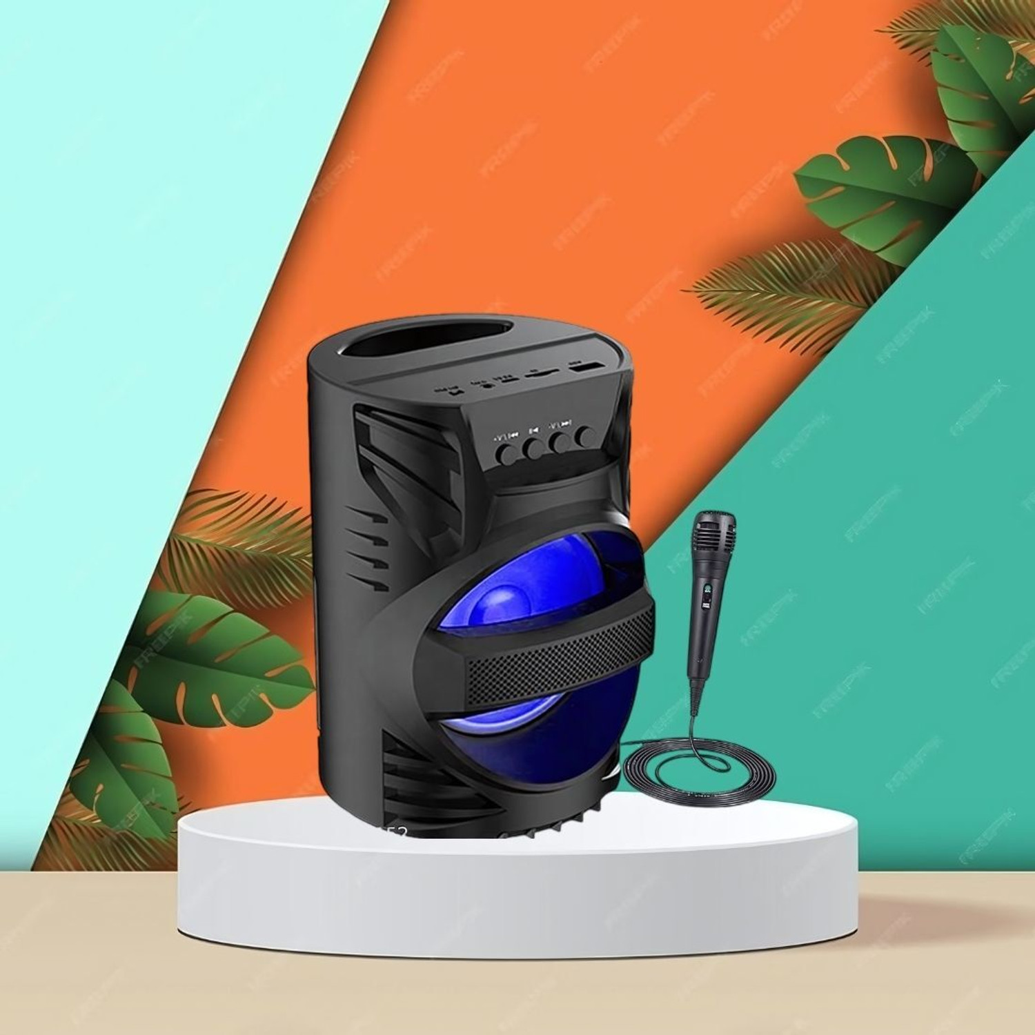 Image of GUGGU DJ Box Speaker with FM Radio, Mic & USB Pen Drive 5W Bluetooth SpeakerXV285 5 W Bluetooth Party Speaker (Multicolor, 5.1 Channel)