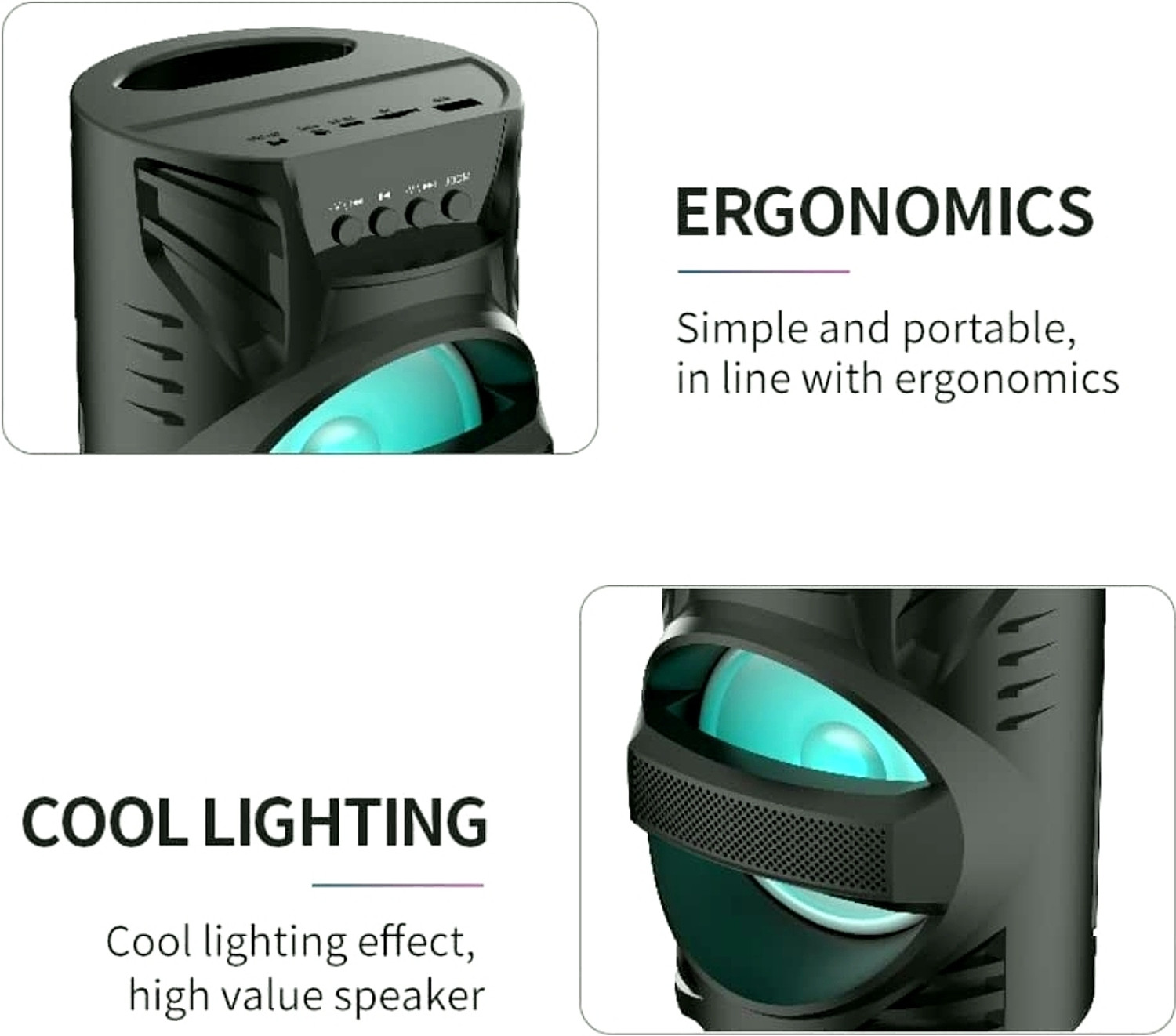 Image of GUGGU DJ Box Speaker with FM Radio, Mic & USB Pen Drive 5W Bluetooth SpeakerXV285 5 W Bluetooth Party Speaker (Multicolor, 5.1 Channel)