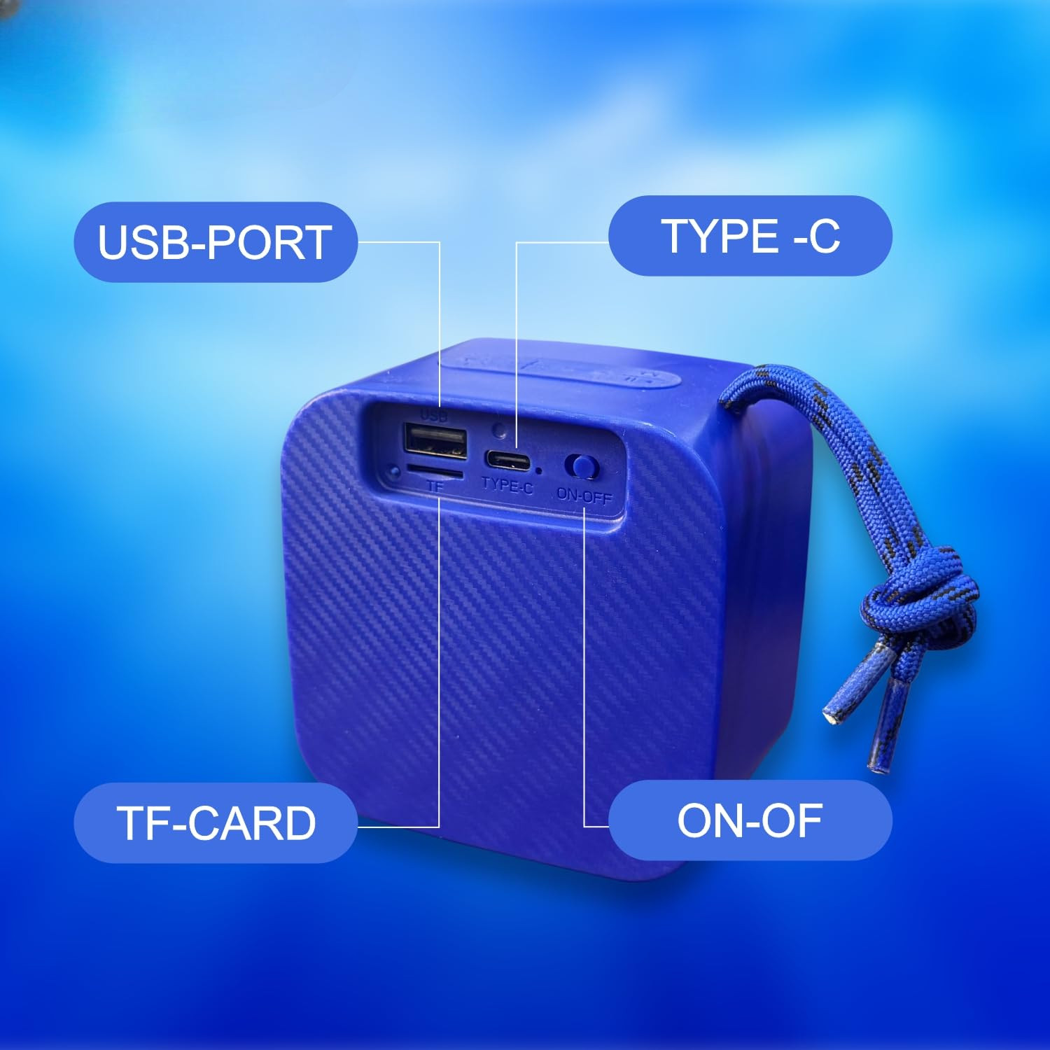 Image of SACRO S113 Bluetooth (PORTABLE DESKTOP SPEAKER) Dynamic Thunder Sound & High Bass C9 5 W Bluetooth Laptop /Desktop Speaker