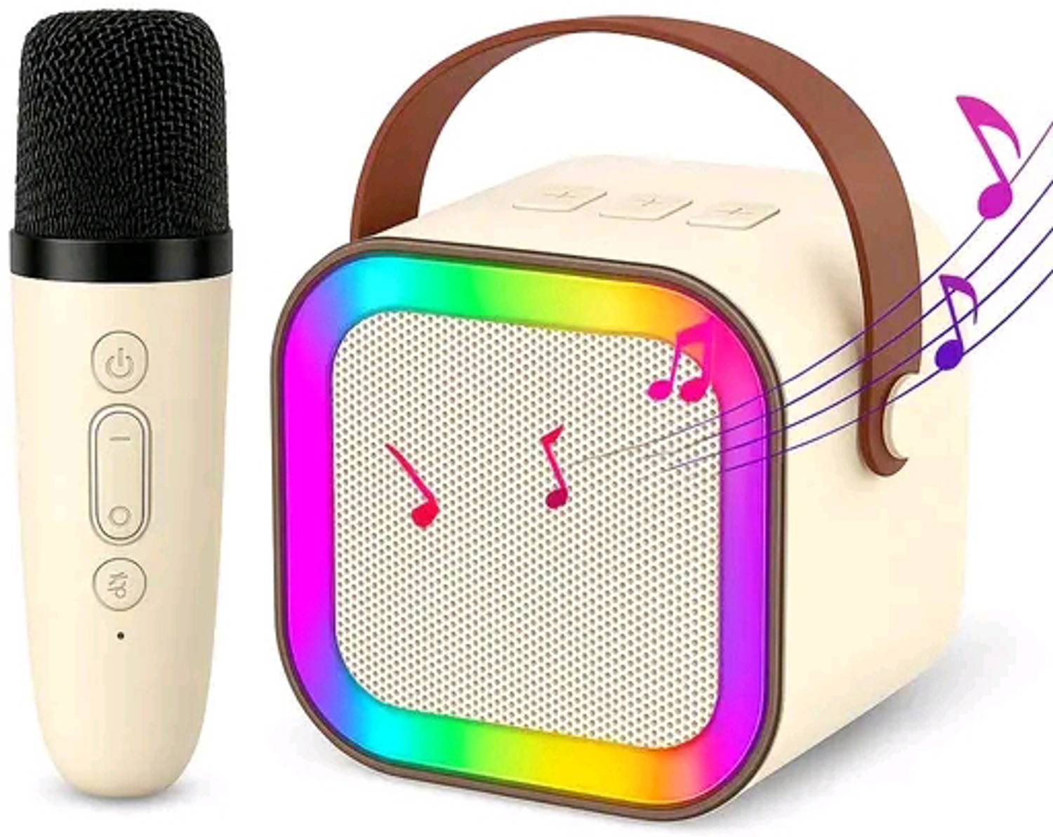 Elvue K12 Wireless Karaoke Mic with RGB 60W Bluetooth Speaker