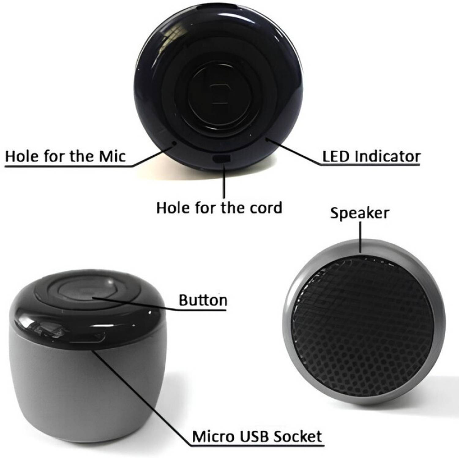 4uonly Coin Speaker Bluetooth Speaker Mini Bluetooth Wireless GHY23 56 W Bluetooth Party Speaker
