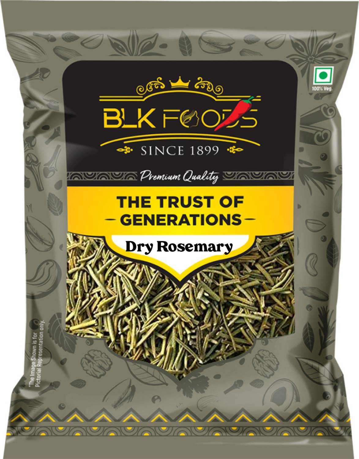 BLK FOODS Rosemary Dried leaves 50g | Leaf