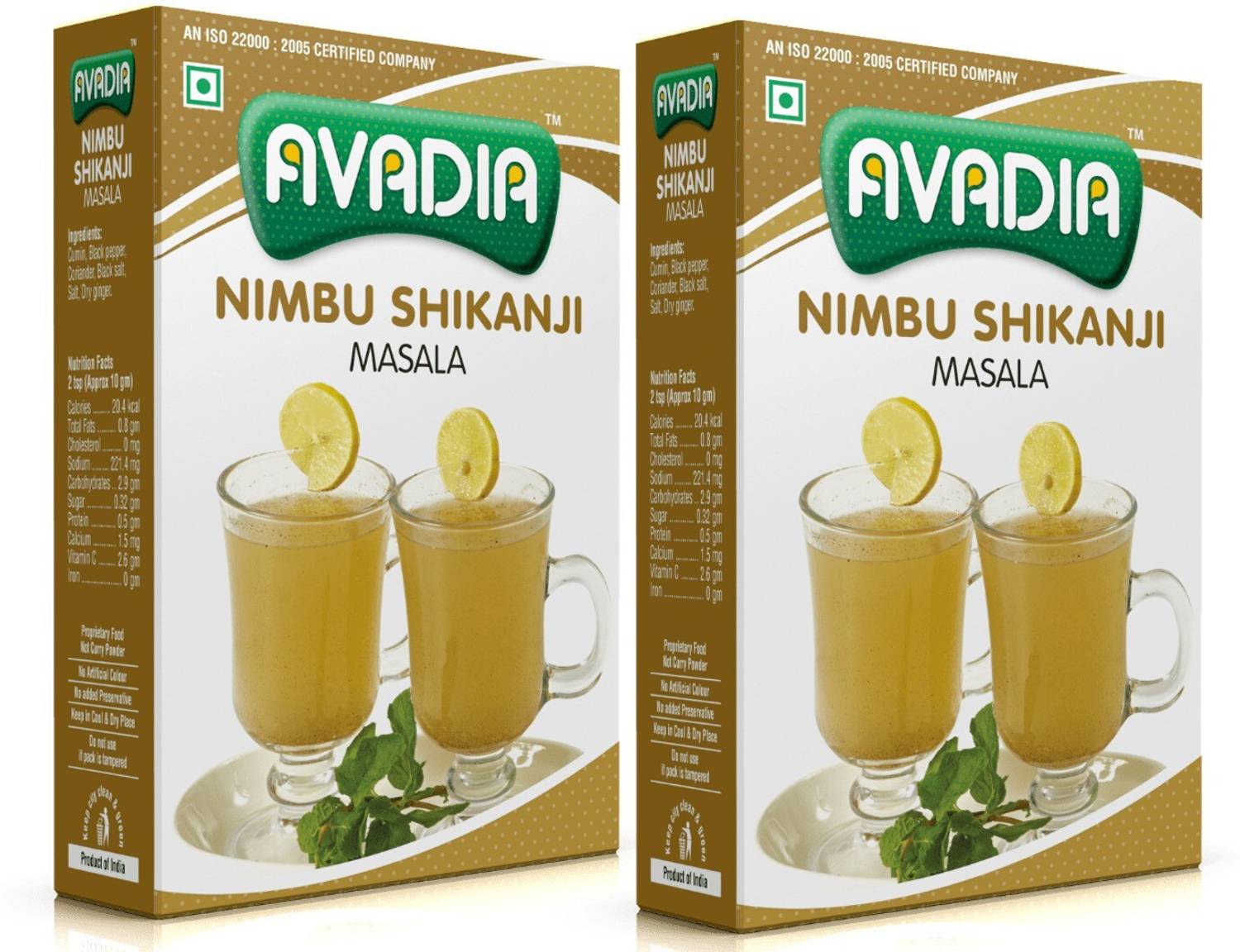 AVADIA NIMBU SHIKANJI MASALA | SPICE BLEND MIX | 100 g x2 | PACK OF 2 |