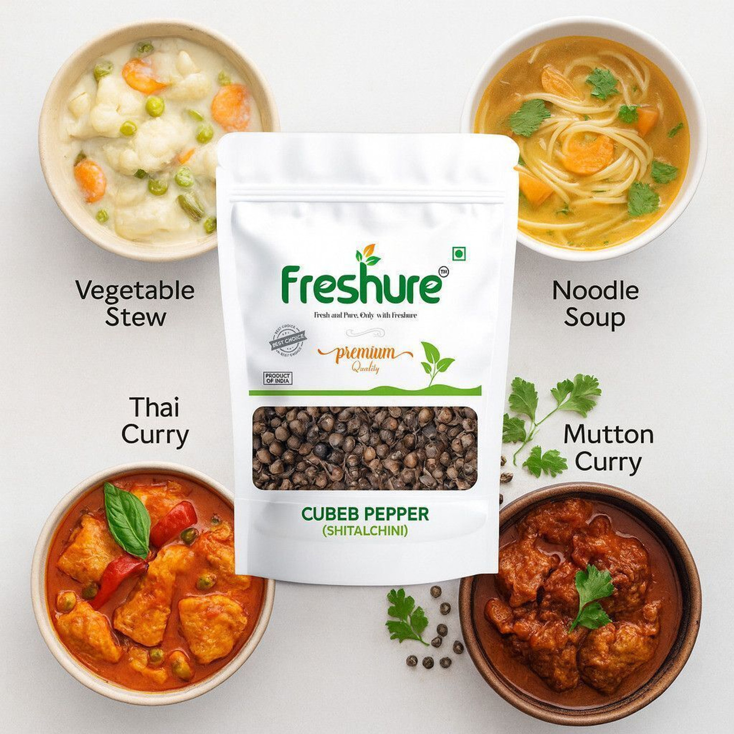 Image of Freshure Kabab Cheeni | Cubeb Pepper | Tailed Pepper | Kebab /Cubeb Berries | Shital Chini
