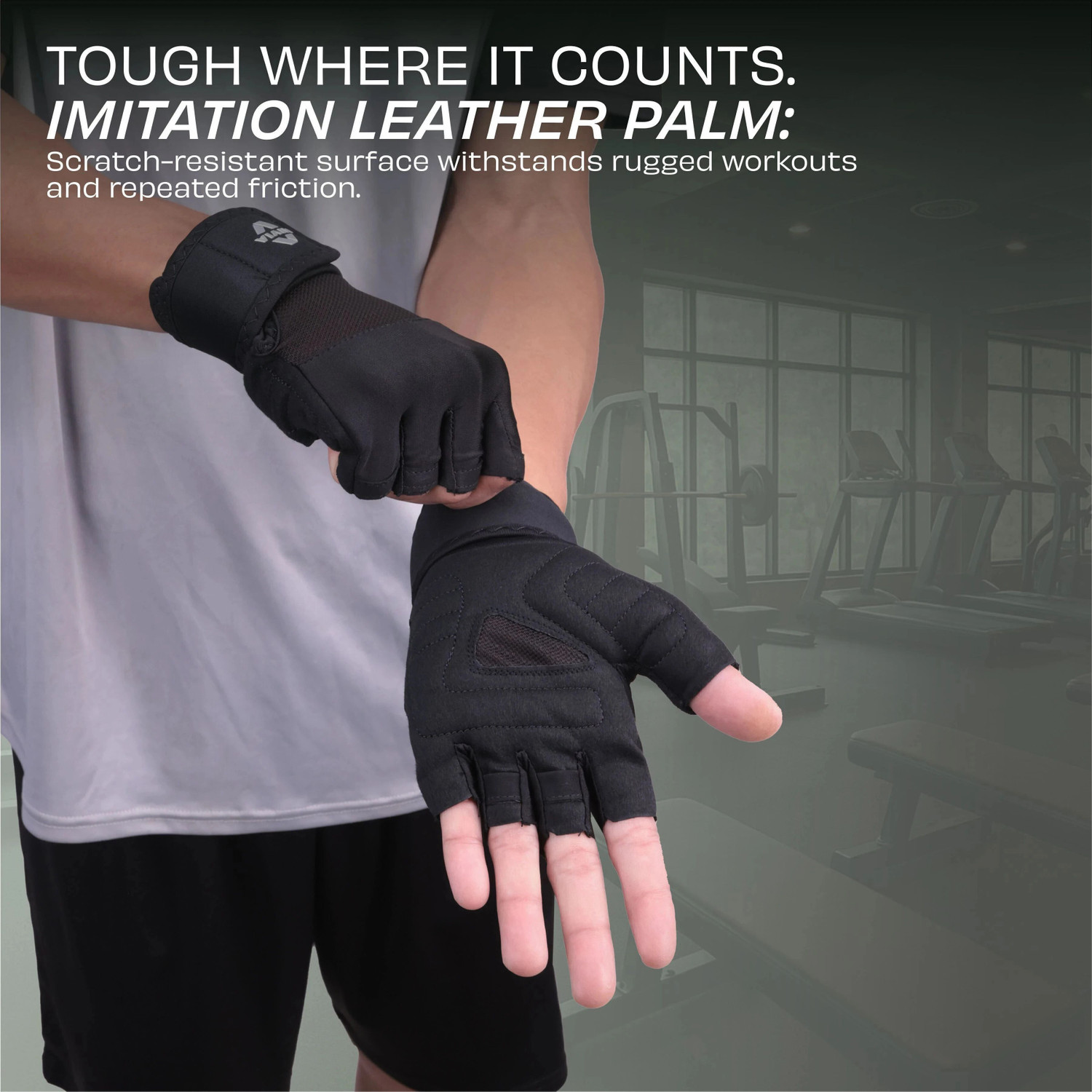 Image of NIVIA Enduro , Leather Palm, Ideal for Cross Training & Weightlifting Gym & Fitness Gloves