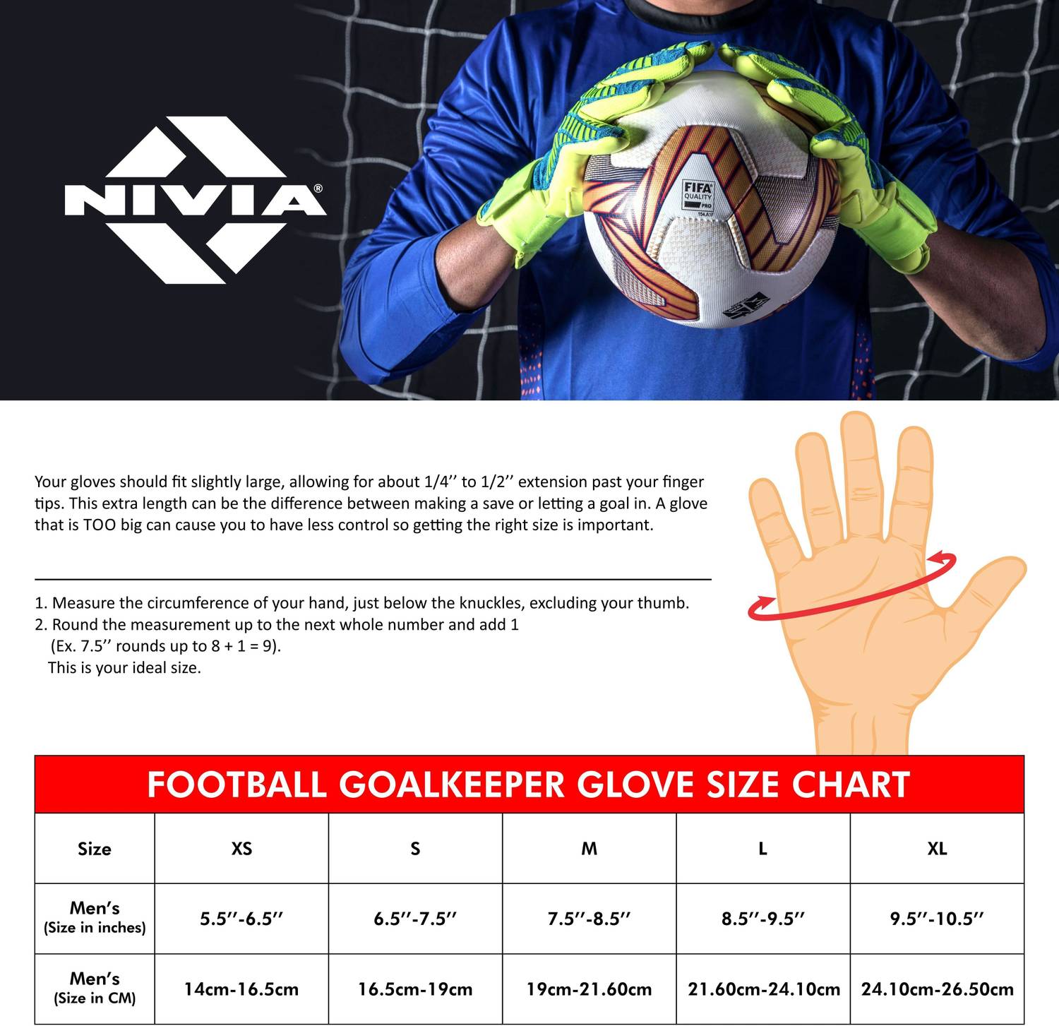 NIVIA Ditmar Spider Goalkeeping Gloves Blue - Image 5