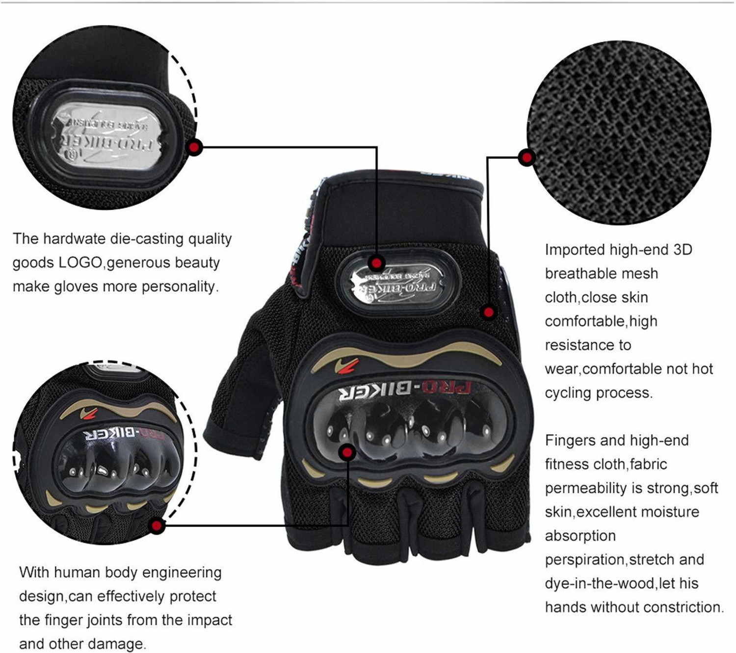 Image of Probiker FBZ glove Riding Gloves