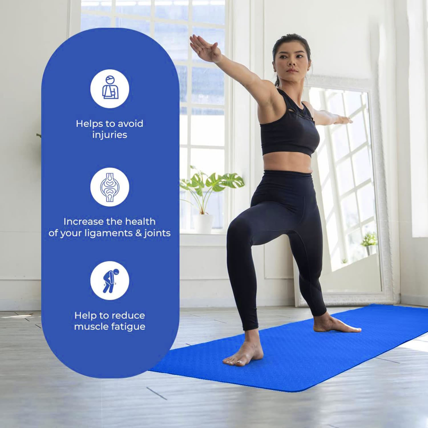 Image of Fly Lite DUAL DELIGHT 2 Pc YOGA MAT COMBO Blue 4 mm Yoga Mat