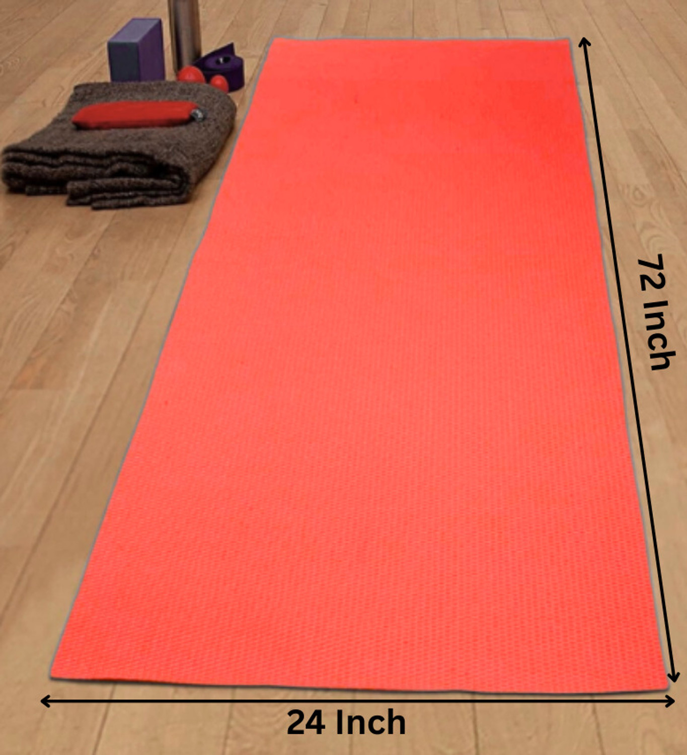 Image of Taido Yoga Mat EVA Tearless Sport Mat for Men and Women Exercise Mat for Yoga, workout Red 4 mm Yoga Mat