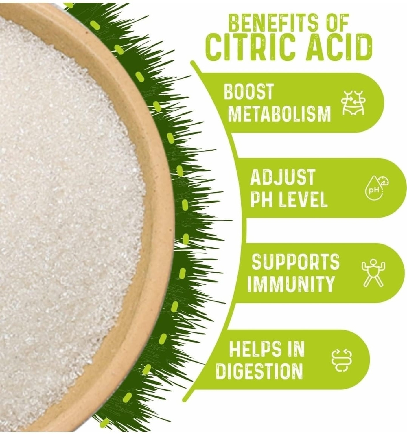 Image of hinik Pure Citric Acid crystal (Nimbu Sat ) for Cleaning-Food Grade-Multiple Use 450gm Stain Remover (450 g)