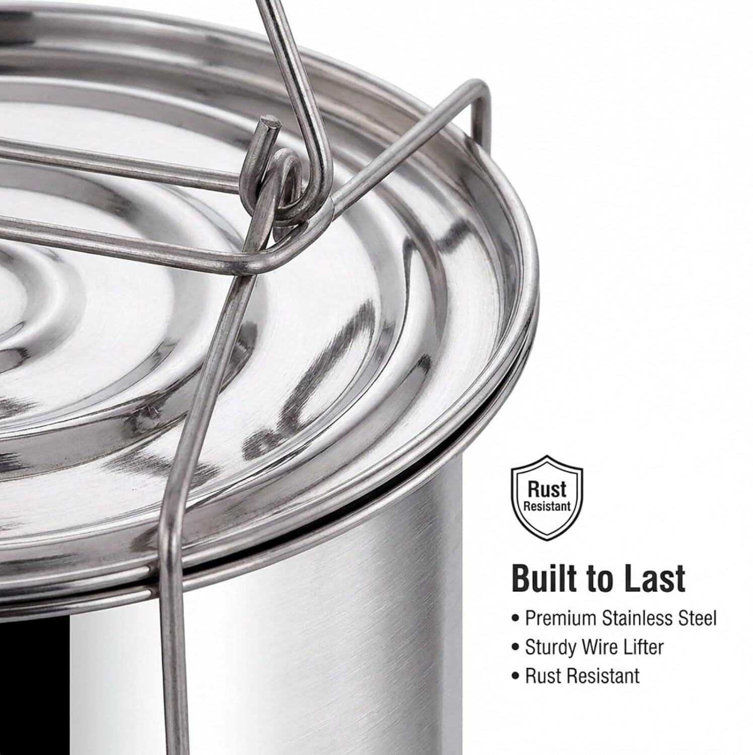 Image of Onions Expresso 3L Outer Lid Cooker Separator Set (2 Containers) Stainless Steel Steamer