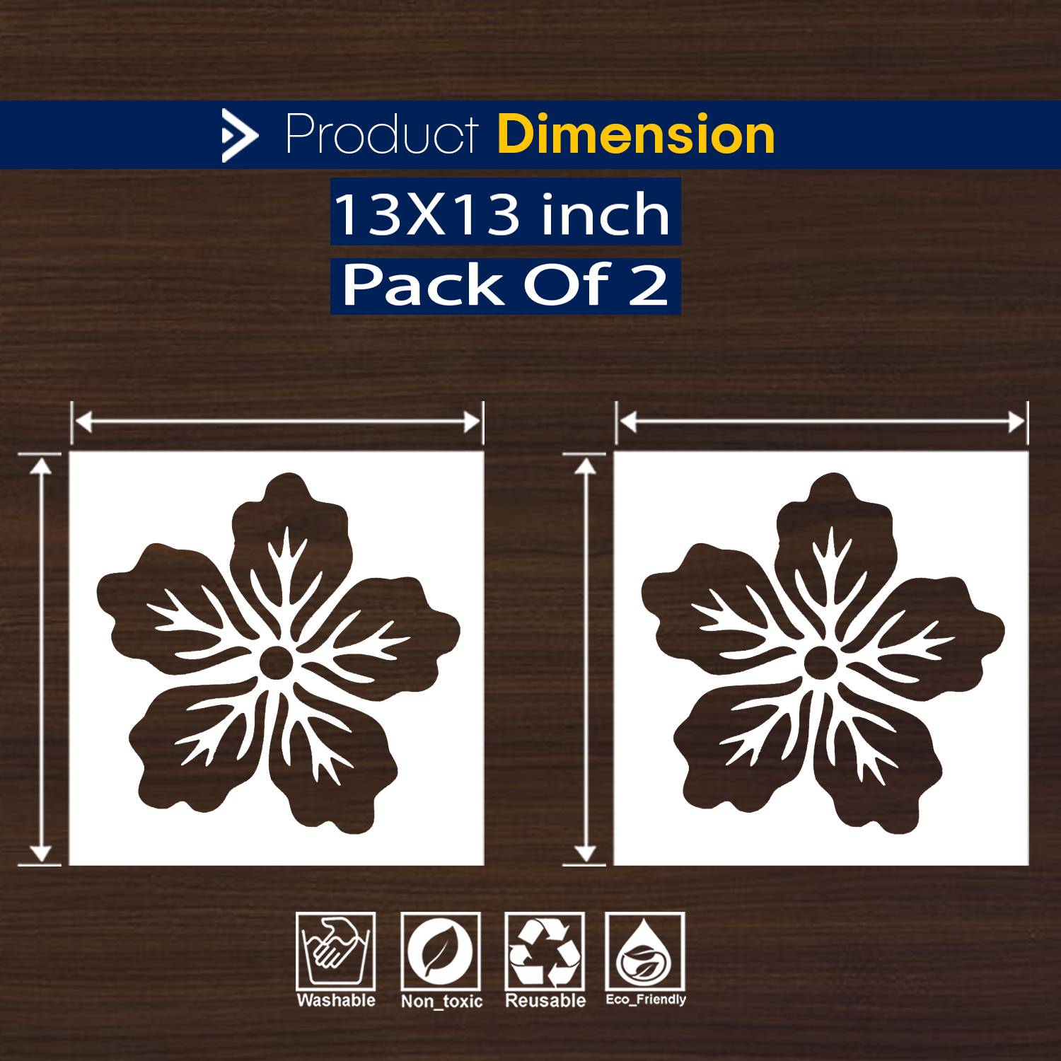 ARandNJ Painting for Wall Stencil (13X13 Inch) THEME- Beautiful Orchid DIY Reusable Design Ideal For Wall & Floor, "Note- AR&NJ Created this Listing, Please Beware of Fake Seller" Stencil