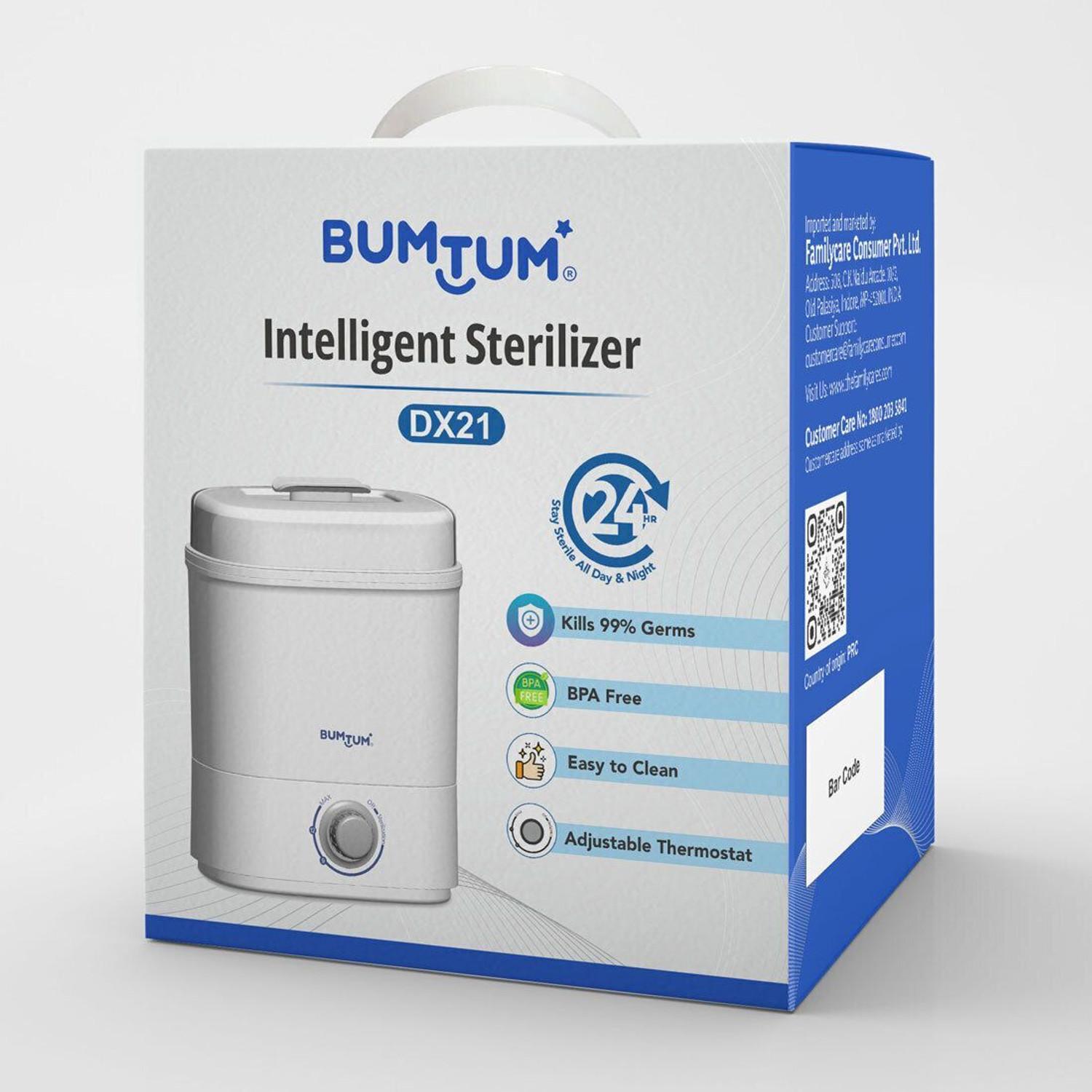 Image of BUMTUM 6 Bottle Sterilizer With Dryer For Baby Milk Bottles and Accessories Steam - 6 Slots