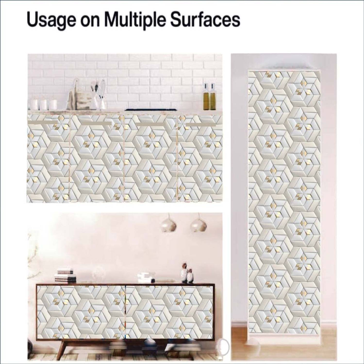 ADVOLKEN 250 cm x 45 cm Waterproof Abstract Vinyl Wallpaper