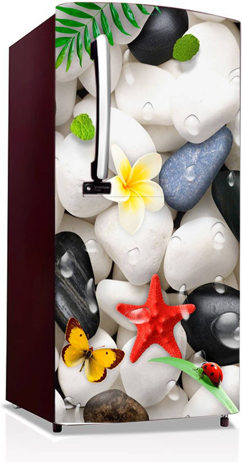 Anita Enterprises 49 inch Fridge Single Door Wallpaper Sticker Wrap For Refrigerator (Size 24x49 inch) Self Adhesive Sticker