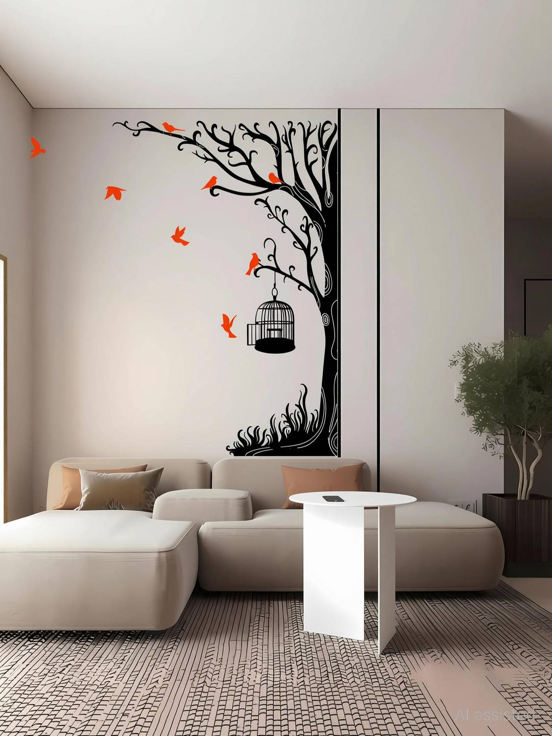 ArtfulDecals 24 inch Adorable Car Wall sticker for your Home decoration Self Adhesive Sticker