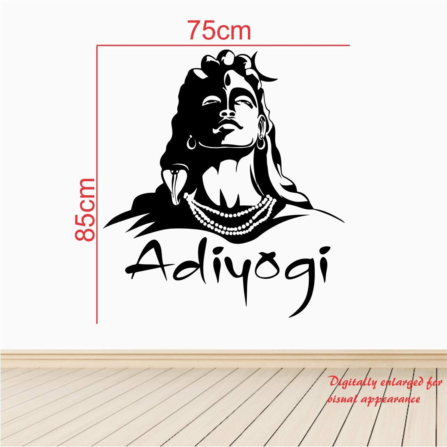Image of Shree Kraft 75 cm Adiyogi Lord Shiva Wall Sticker Self Adhesive Sticker