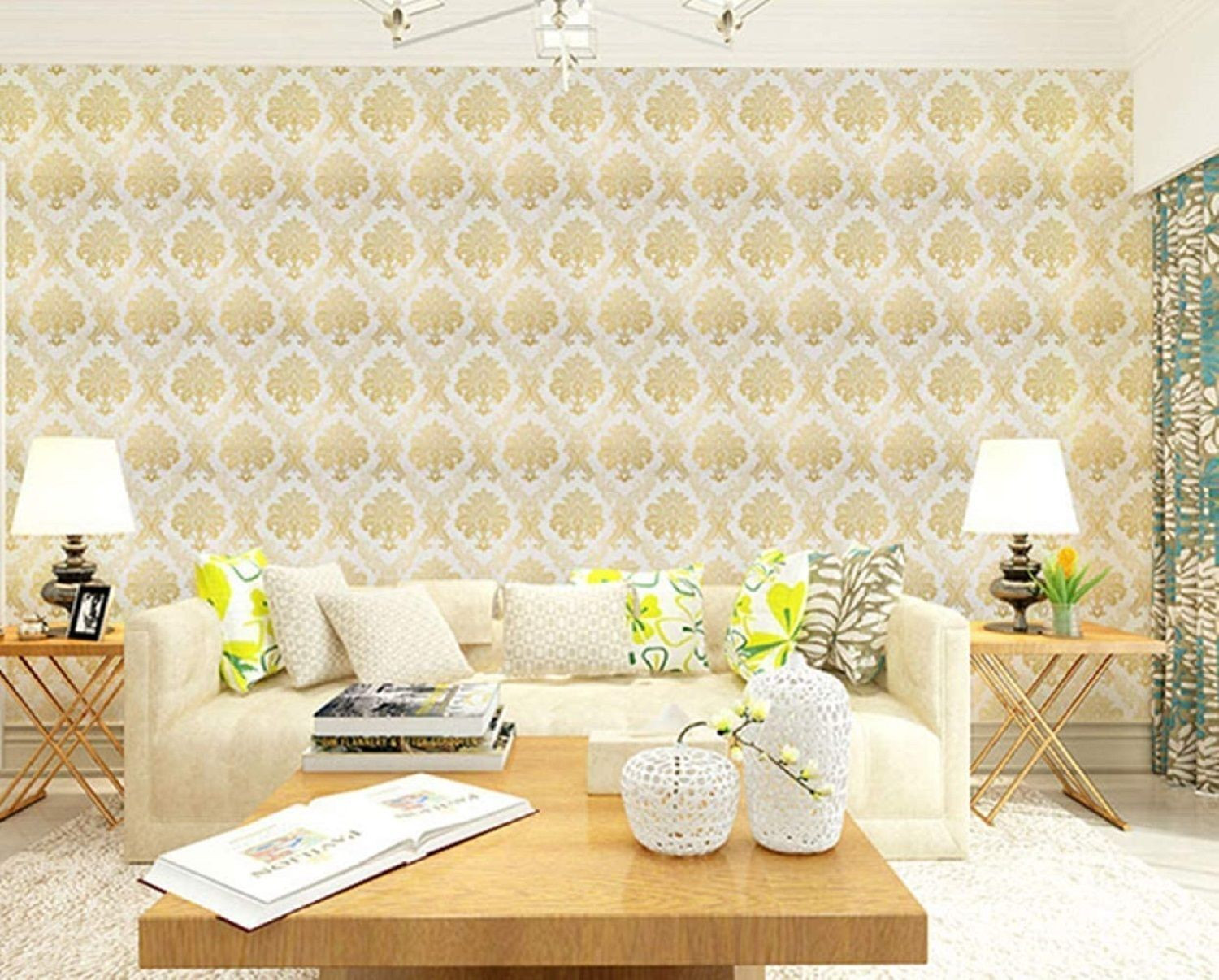 Image of LAAYO 1000 cm Peel & Stick Decorative Wall papers stickers for living room Home Decor Self Adhesive Sticker