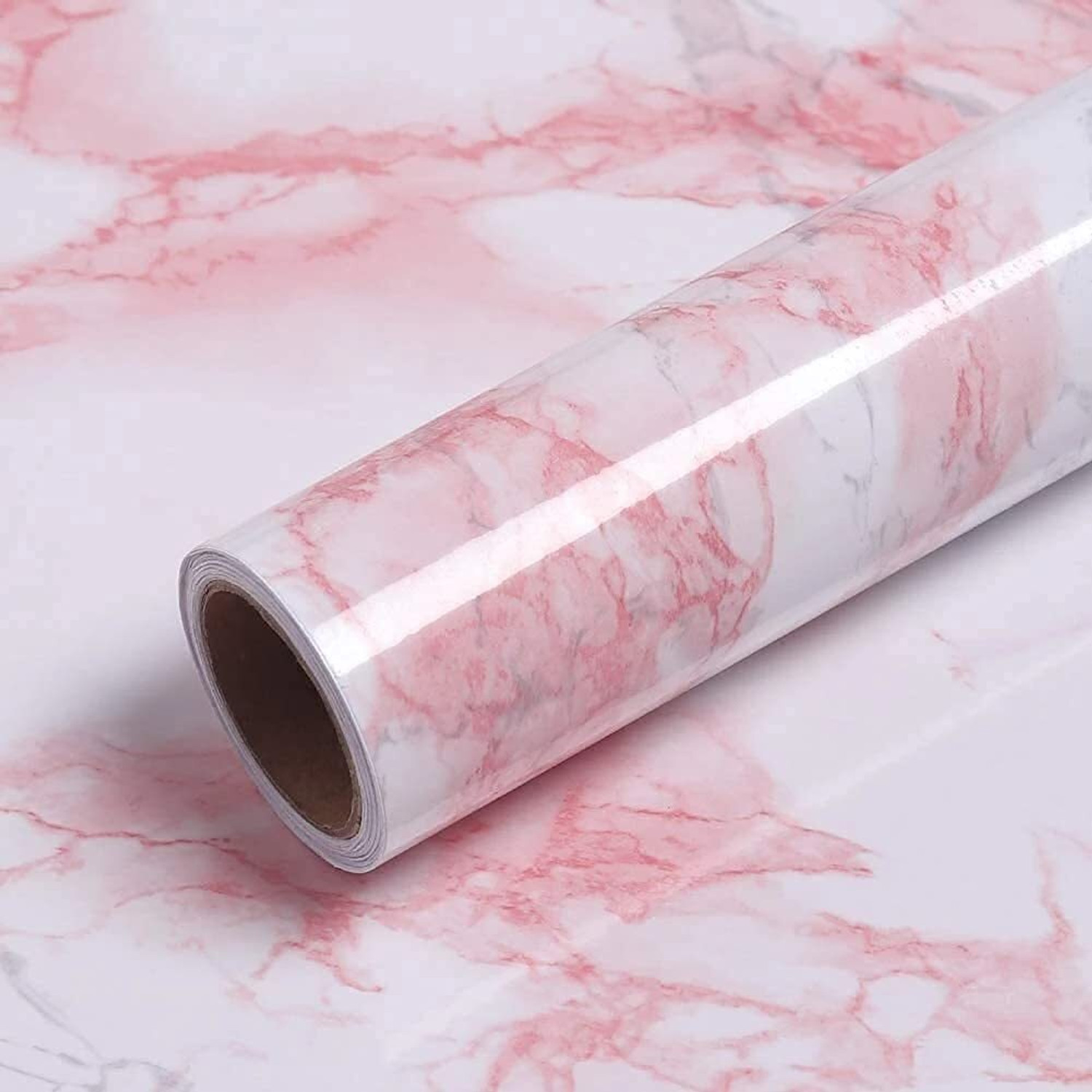 Image of Pamidhar 200 cm Self Adhensive Pink Marble Wallpaper Sticker For Decoration200x60cm(PACK OF1) Self Adhesive Sticker