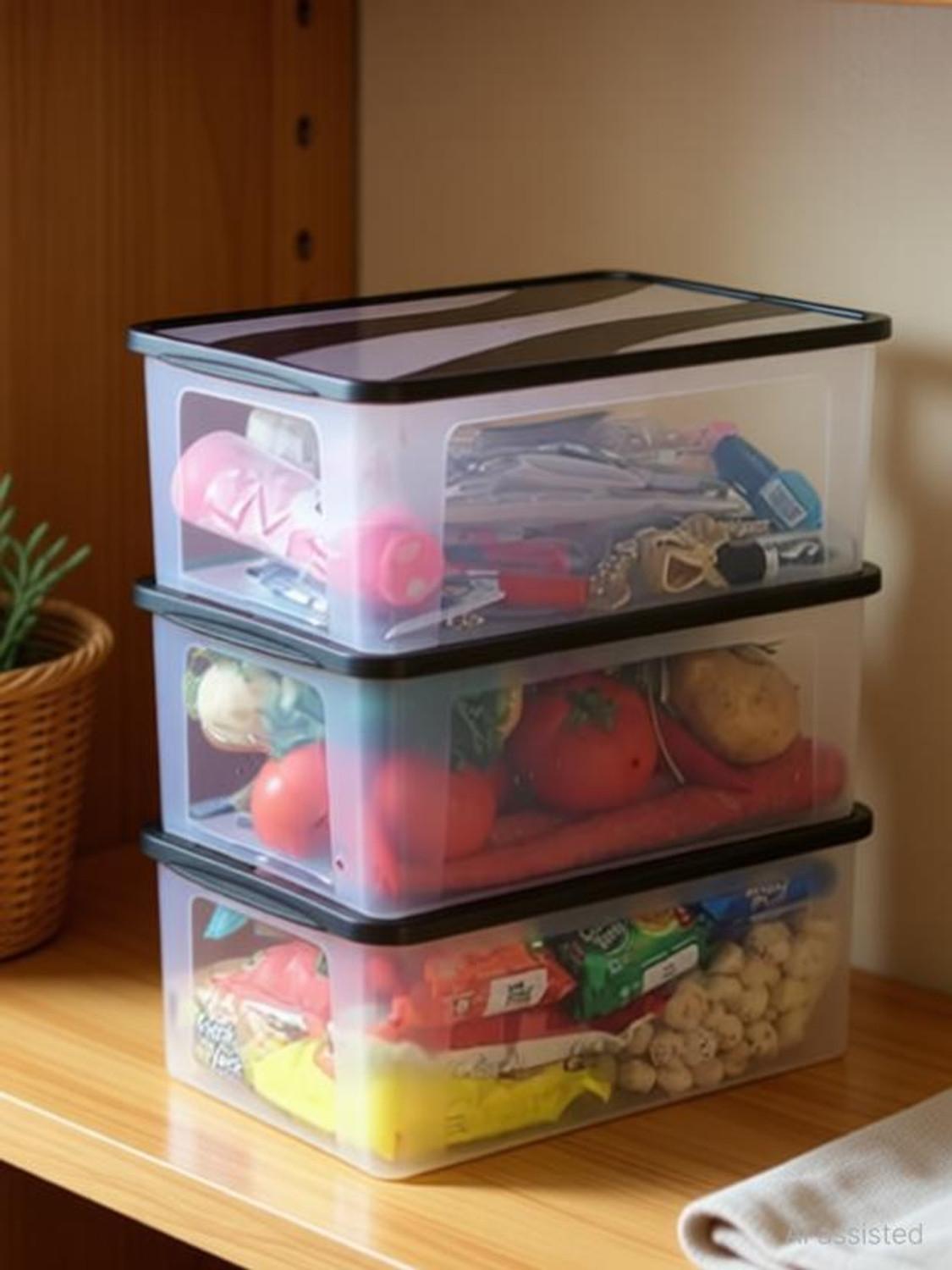 Image of STREPTO Plastic Storage Basket