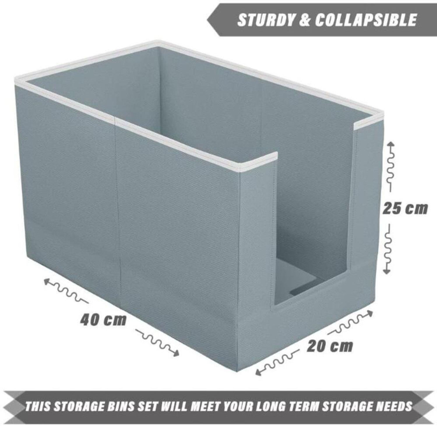Image of IMCREATIONS 6 Pieces Non Woven Large Capacity Shirt Stacker Cloth Foldable & Stackable Cupboard Wardrobe /Closet Organizer with Handle For T-shirts, Shirts & Clothes