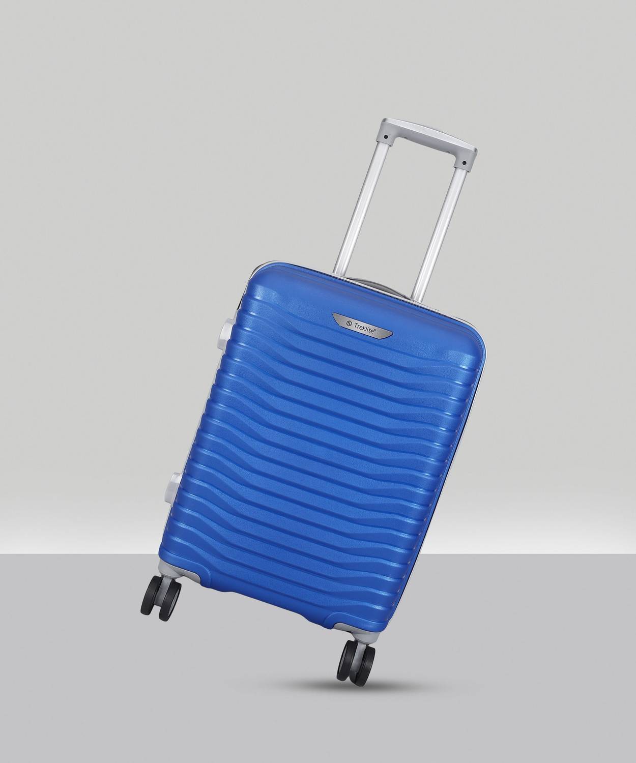TrekLite Hard Sided,Combination Lock,8 Wheel Trolley Bag For Unisex-Royal Blue Cabin & Check-in Set 8 Wheels - 24 inch