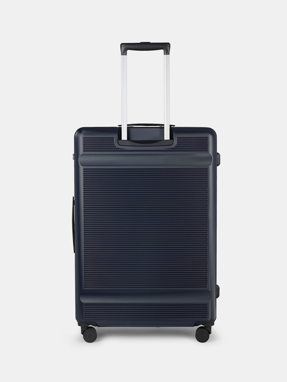 Image of SWISS MILITARY Large Check-in Suitcase (79 cm) 8 Wheels - PASCAL Striped Polycarbonate Trolley Bag with Wet Pocket and Anti-Theft Zippers - Blue