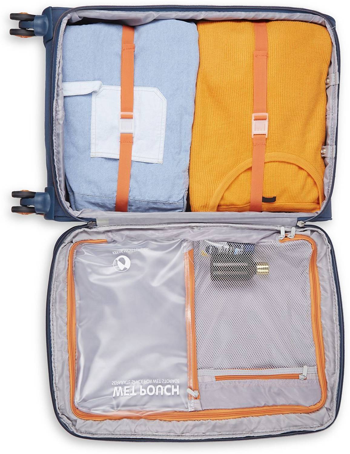 Skybags Twentyfour7 Pro 55cm 8-Wheel Blue Luggage - Image 4