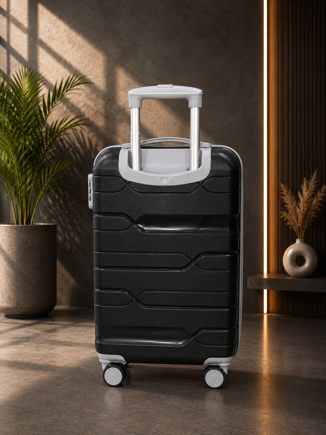 baxon Black 20-Inch Waterproof Trolley - Image 1