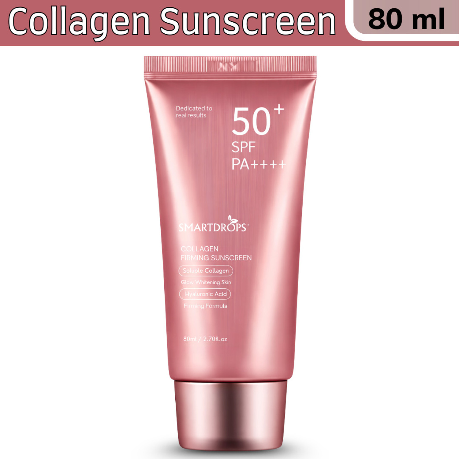 Image of smartdrops Sunscreen - SPF 50 PA++++ Collagen Skin Lift Sunscreen SPF 50+ PA++++ Hydrating Sun Cream