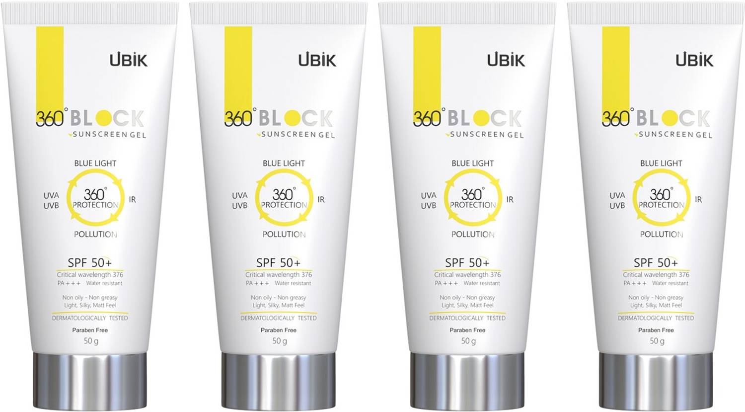 360 Block Sunscreen - SPF 50 PA+ Gel SPF 50+ Protection Against Blue Light, UVA, UVB & IR